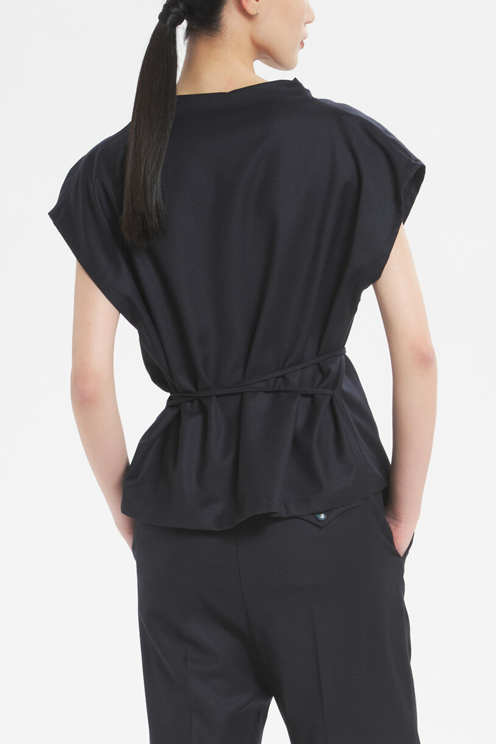 BARENA - Top bianchina flan navy BARENA