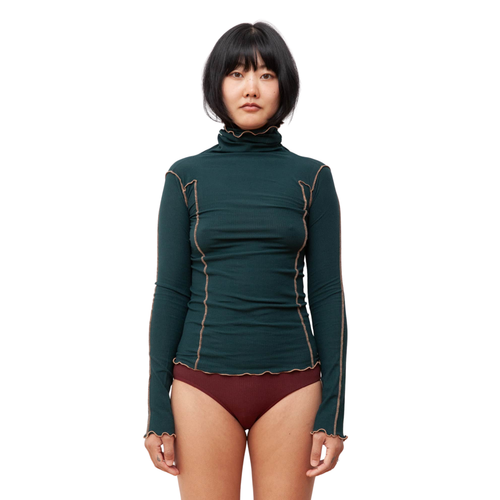 BASERANGE - Omato Turtleneck Hirsu green