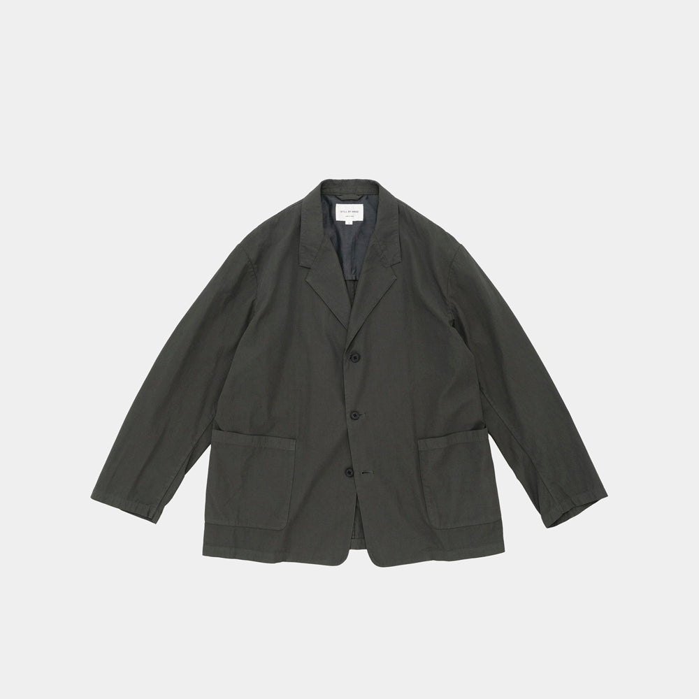 STILL BY HAND - Jacket garment dye 3B dark olive Jk2261os