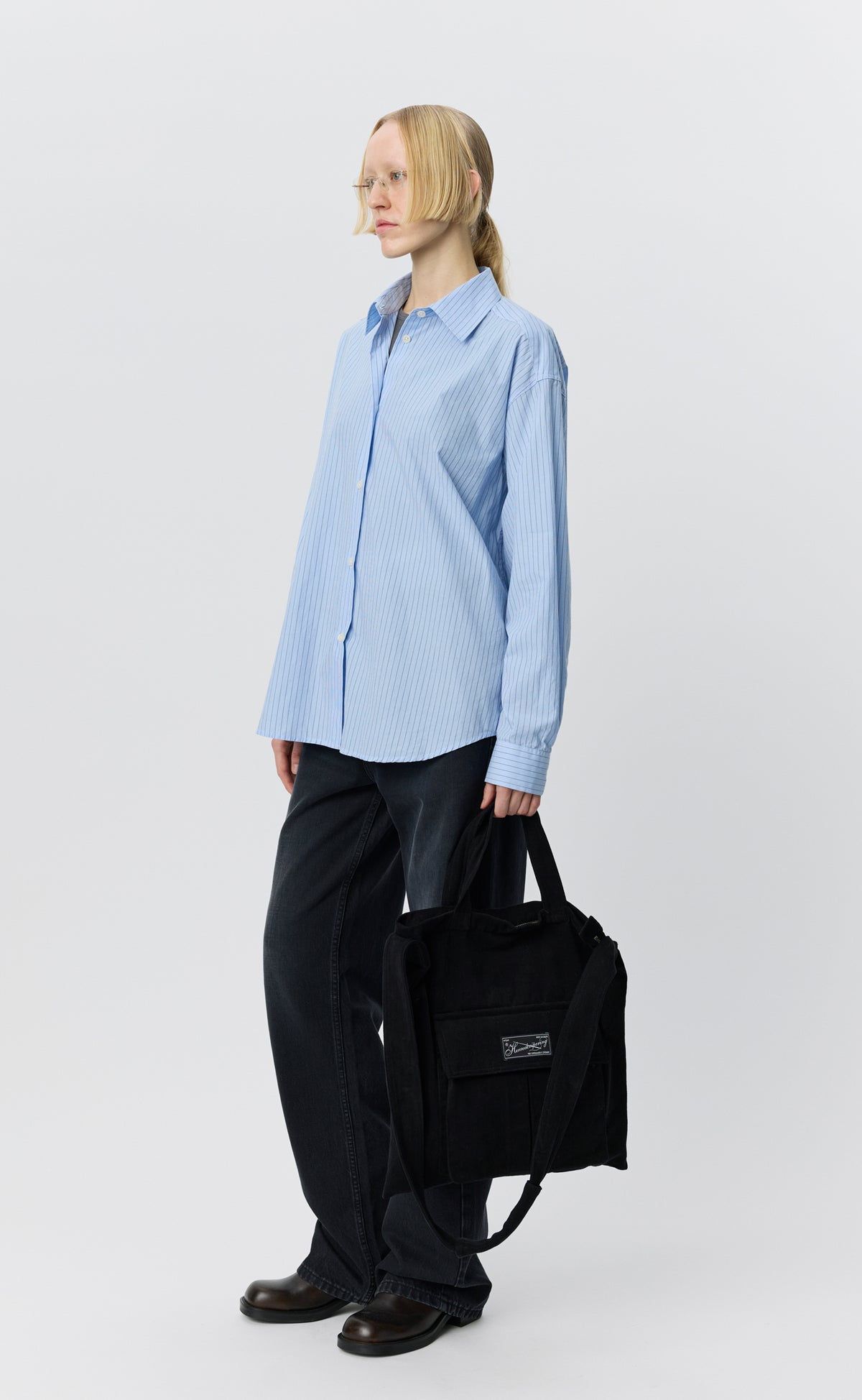 MFPEN - Womens generous shirt Assistant stripe