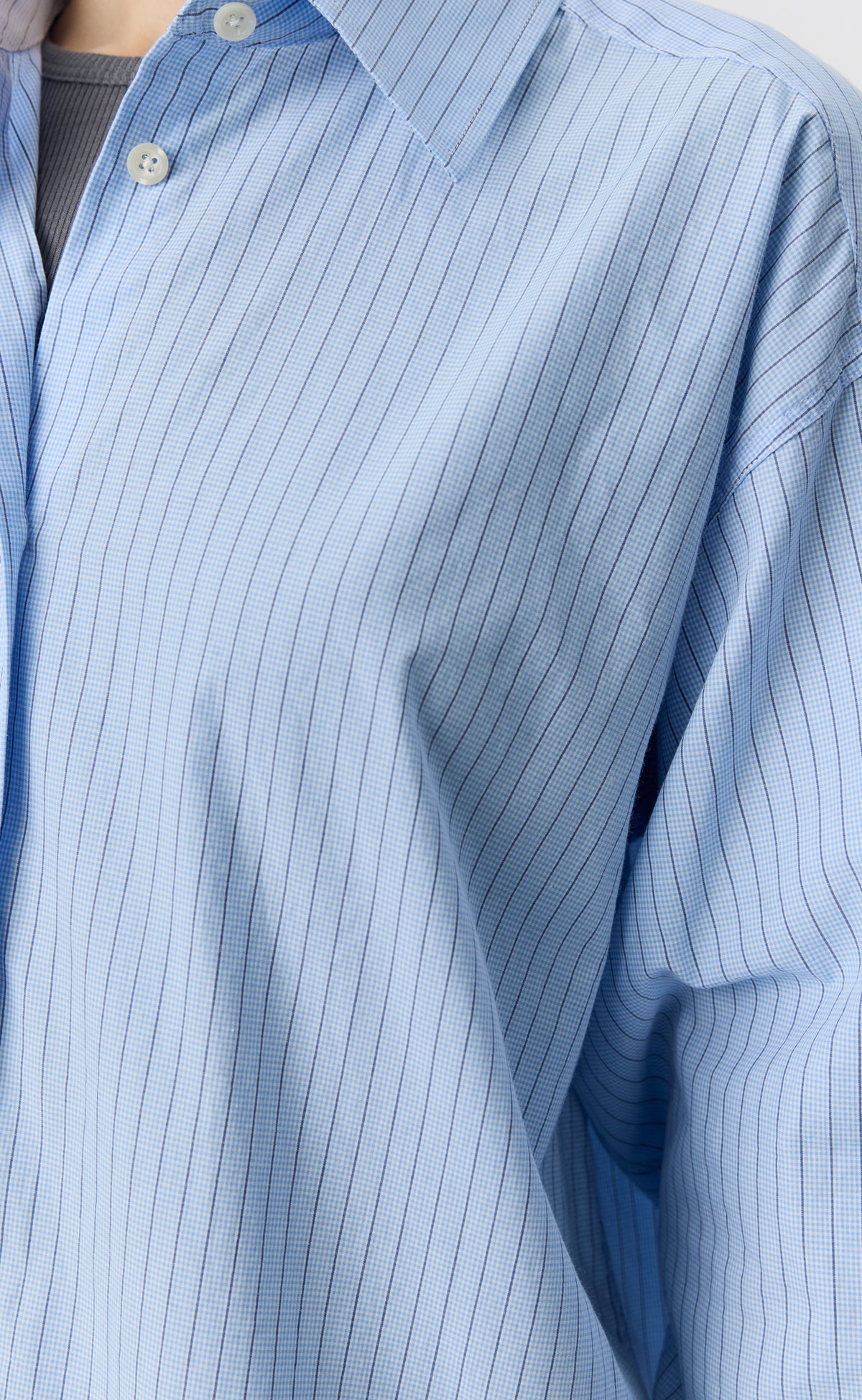 MFPEN - Womens generous shirt Assistant stripe