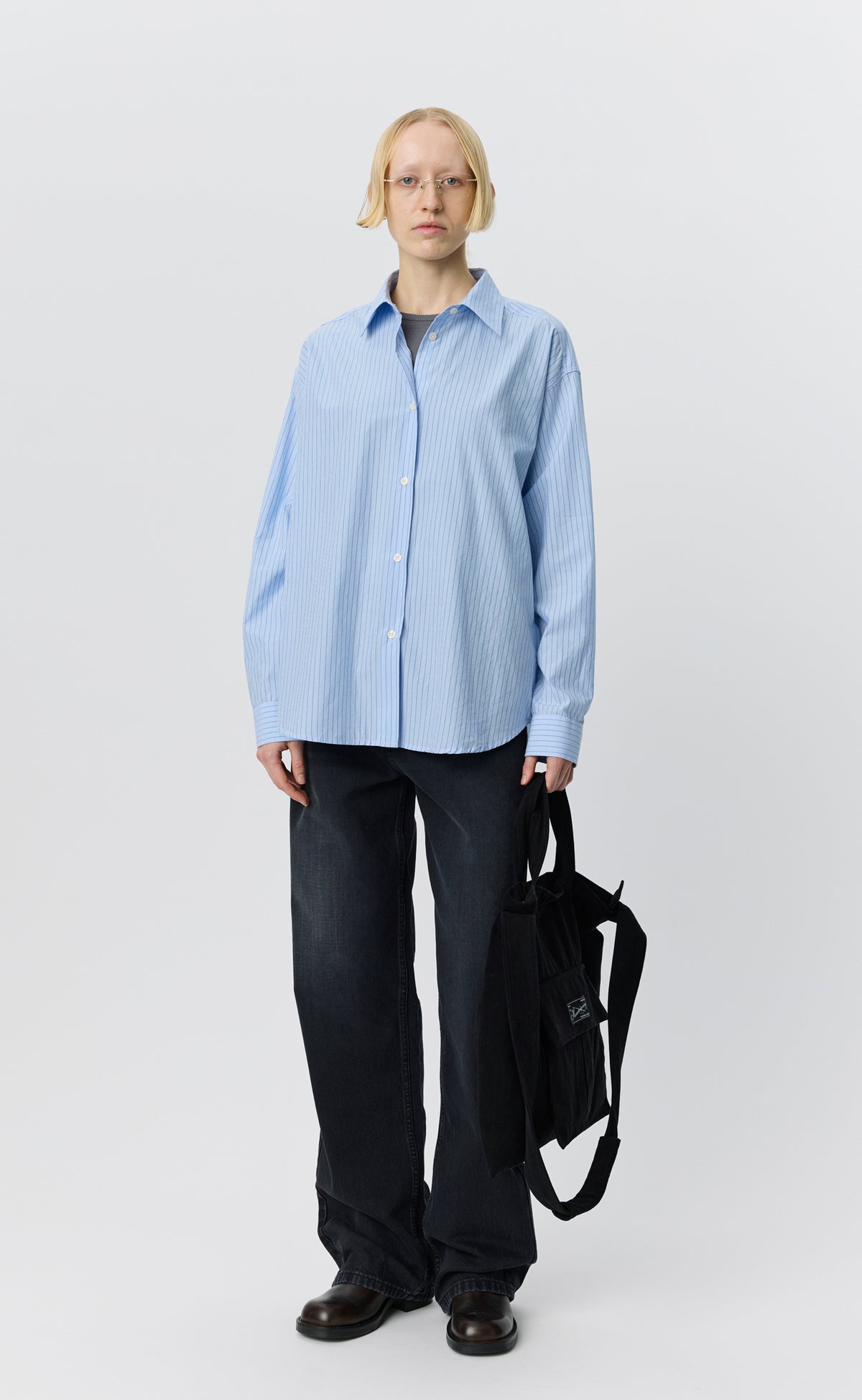 MFPEN - Womens generous shirt Assistant stripe