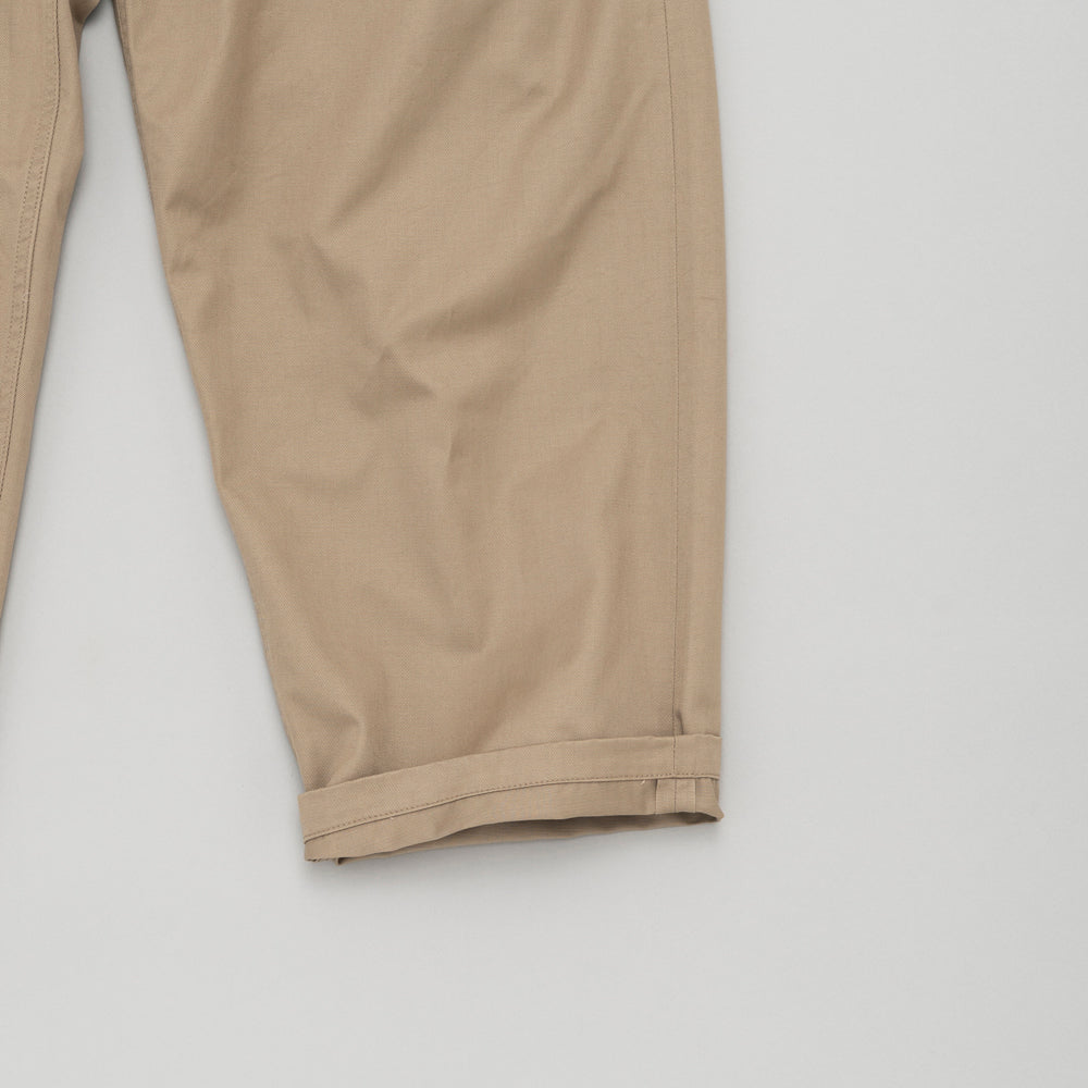 STILL BY HAND - Selvedge one pleat pant beige Pto2261os