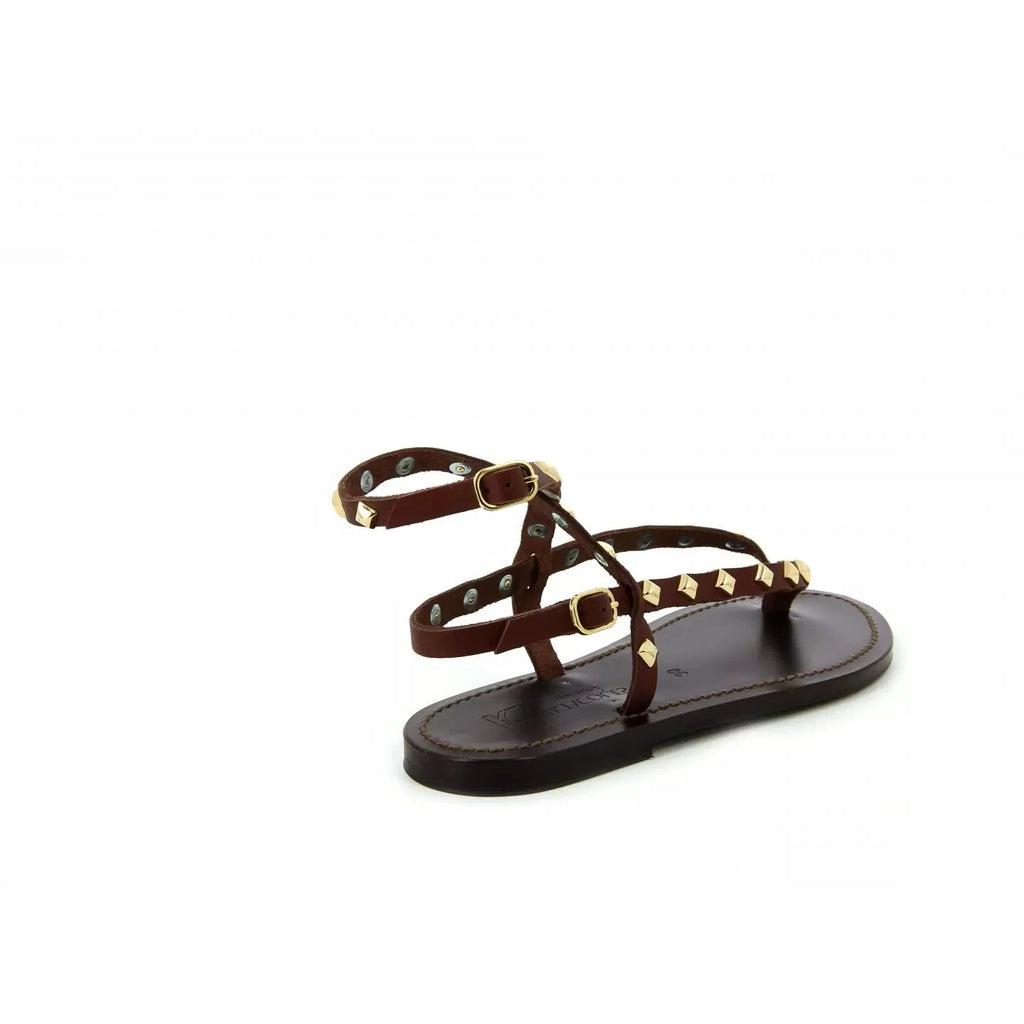 K.JACQUES - Abakopyr moka cuir pul marron or