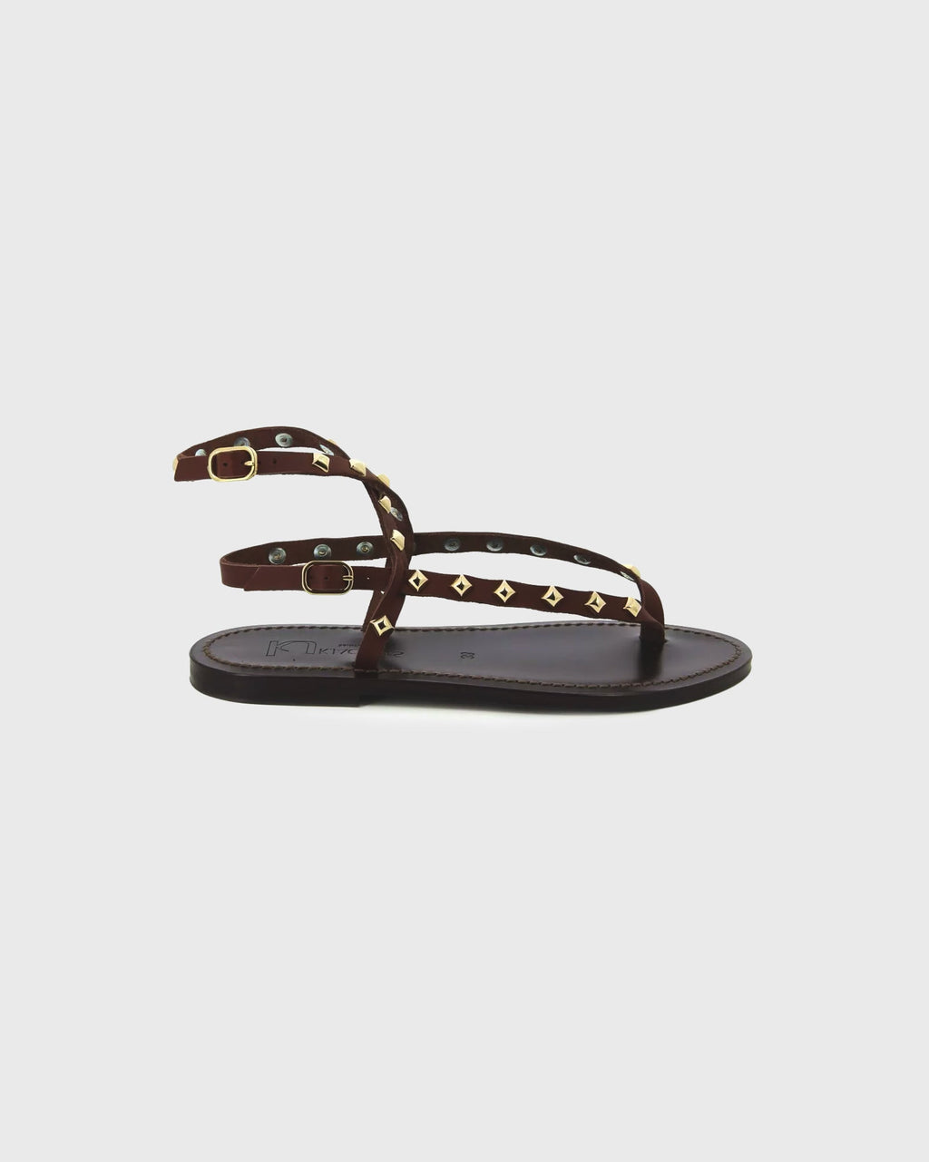 K.JACQUES - Abakopyr moka cuir pul marron or