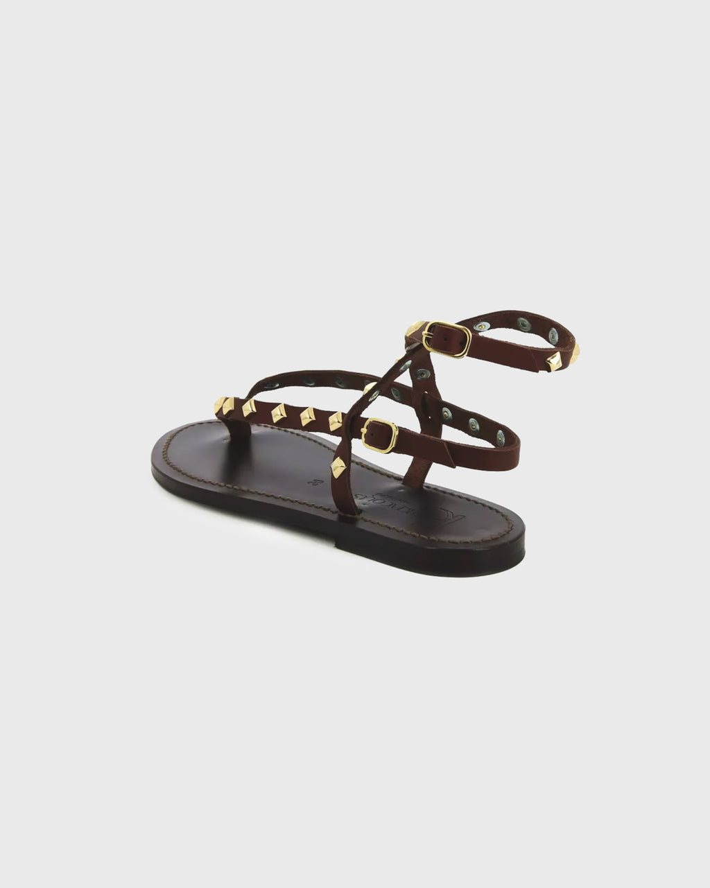 K.JACQUES - Abakopyr moka cuir pul marron or