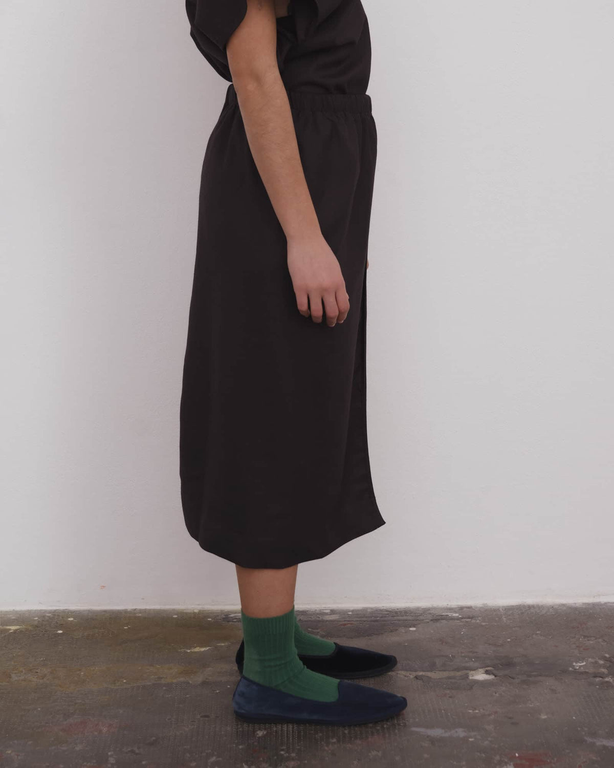 BASERANGE - Dadar skirt wool brown black