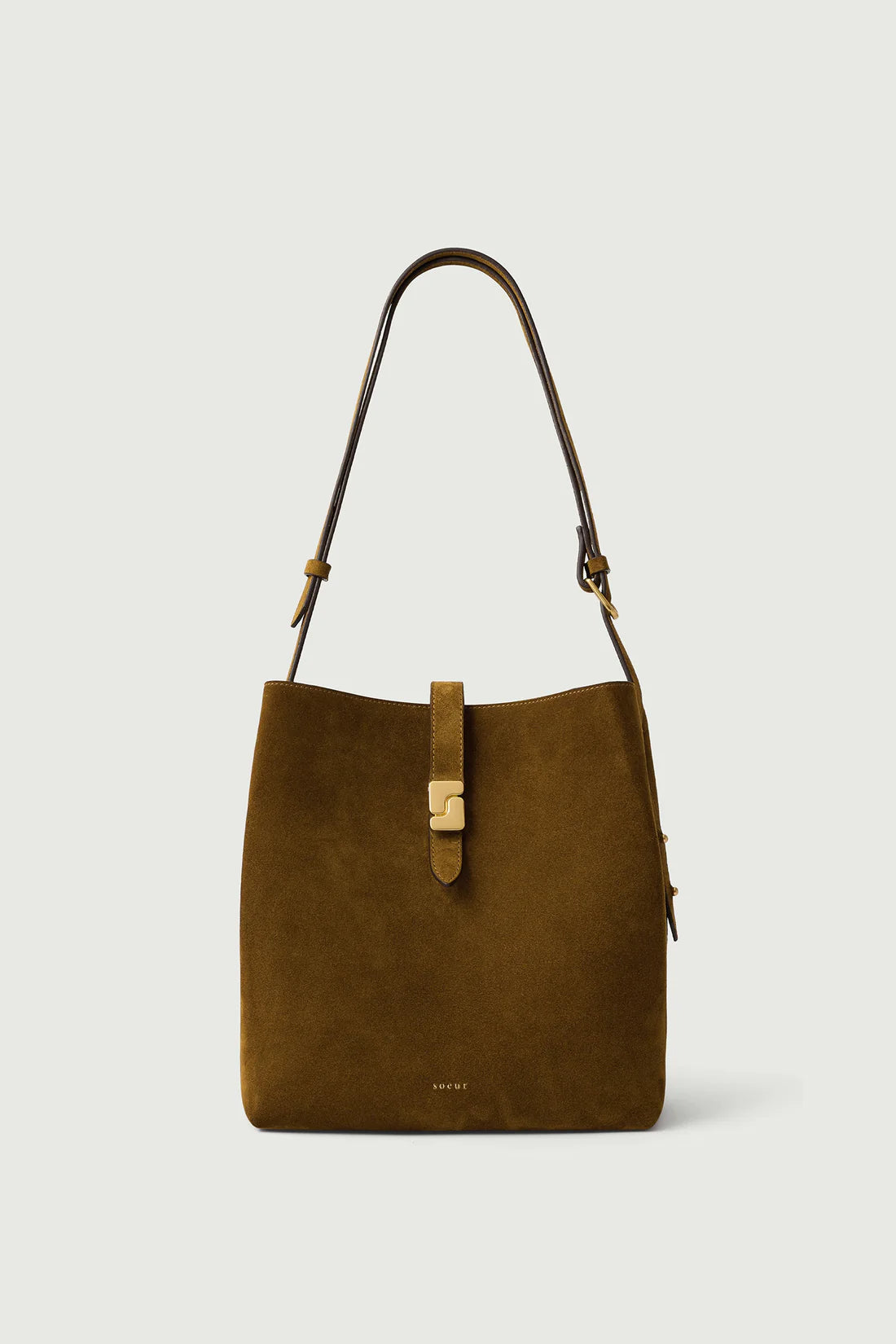 SOEUR - Sac bello en croute de cuir caramel