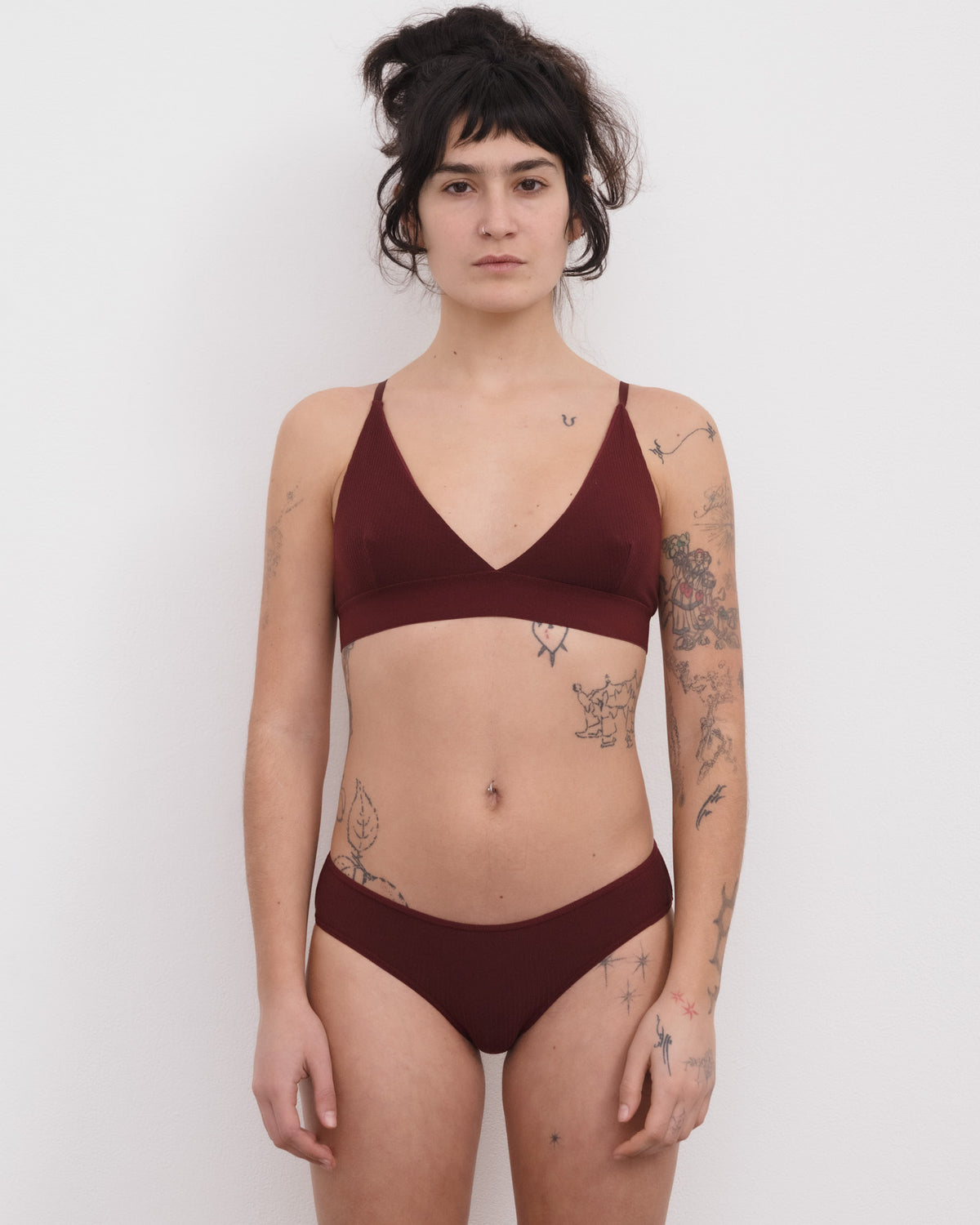 BASERANGE - Triangle bra Nara red