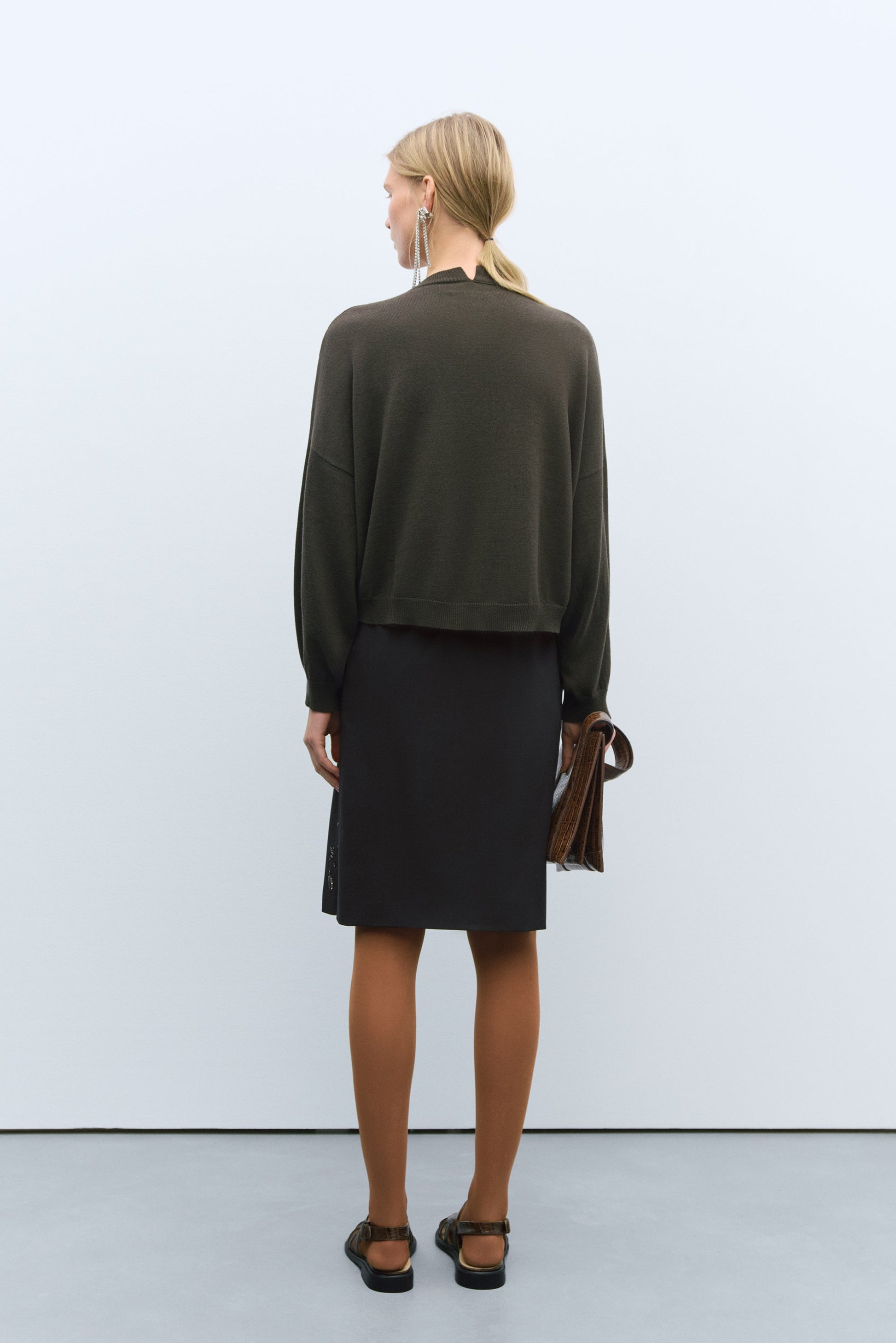 CORDERA - Cotton & cashmere cardigan dark moss - nou