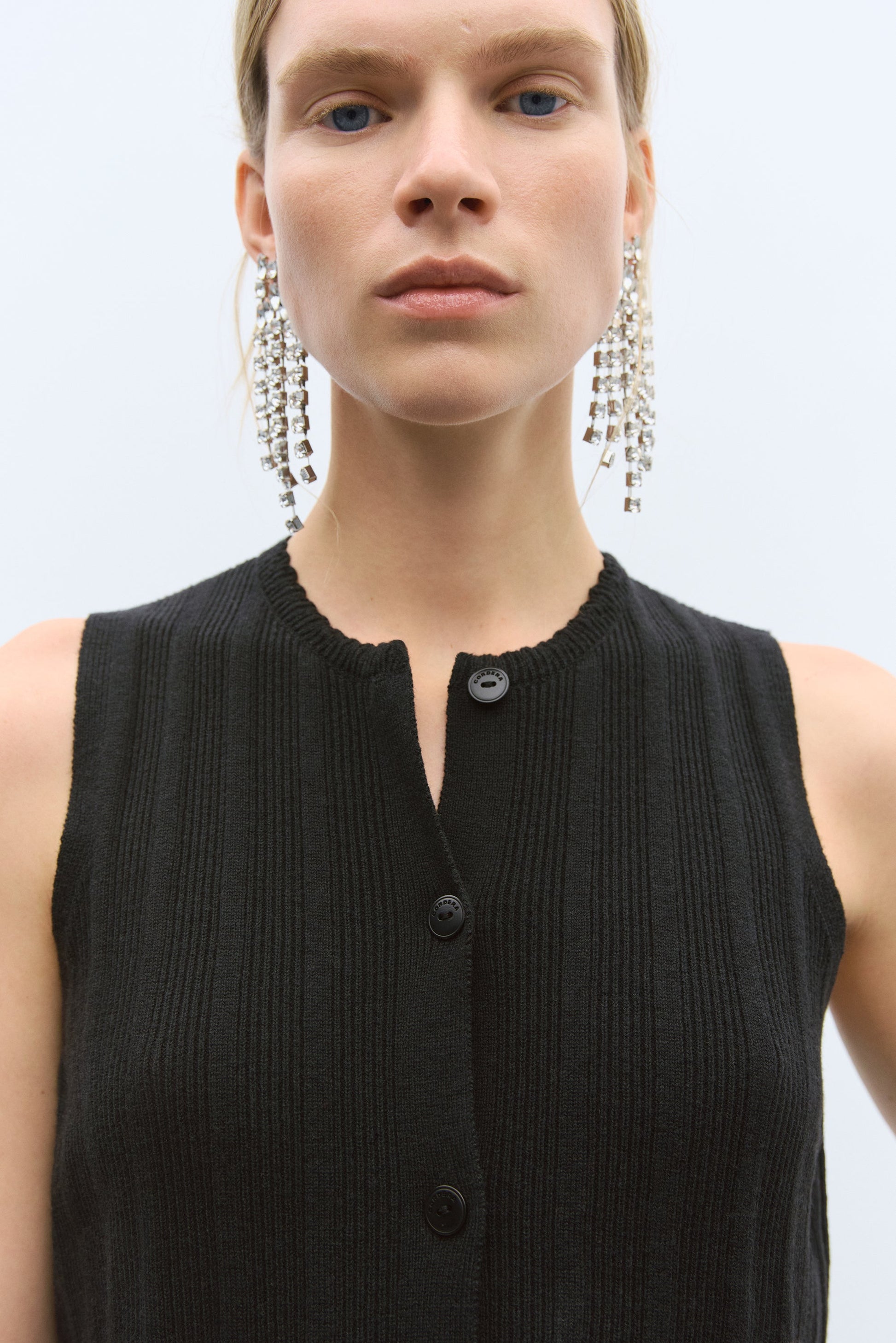 CORDERA - Merino wool waistcoast black CORDERA