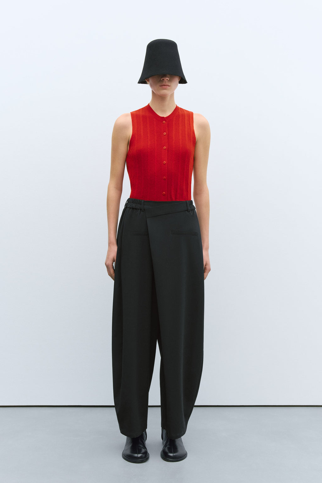 CORDERA - Tailoring crossover pants black CORDERA