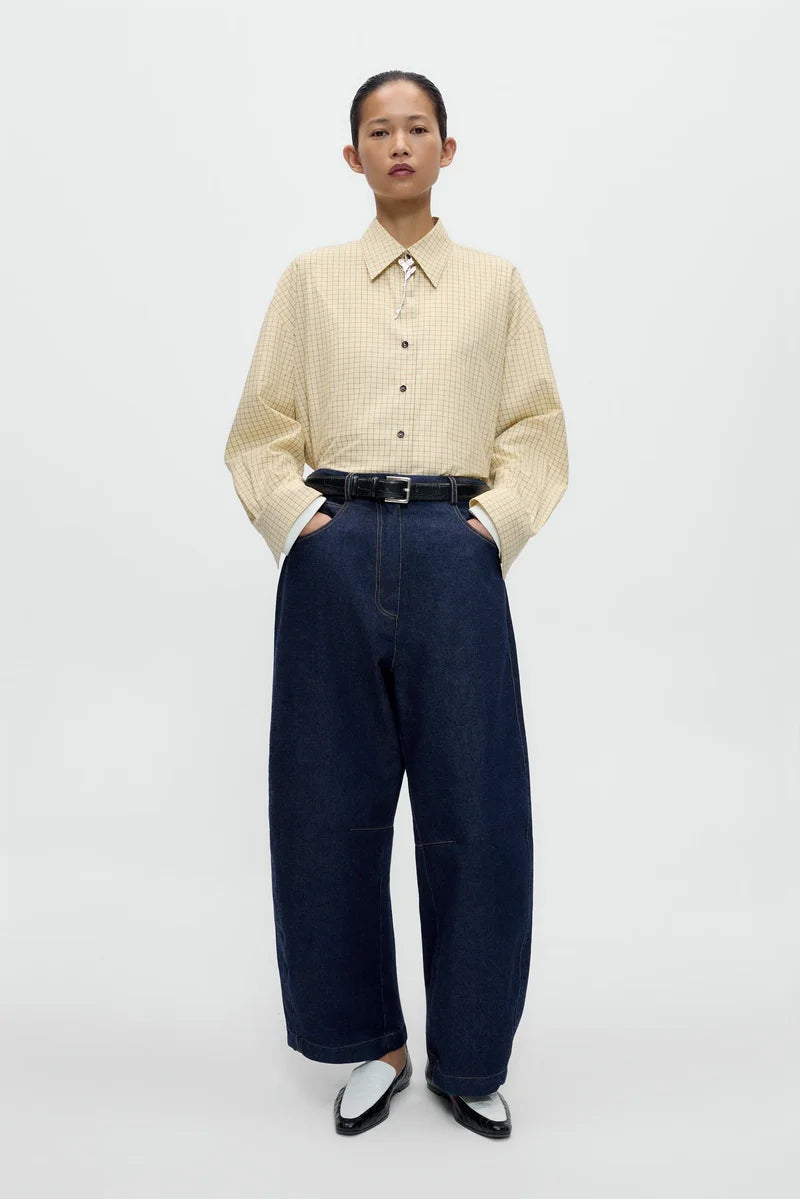 CORDERA - Curved baggy jeans blue