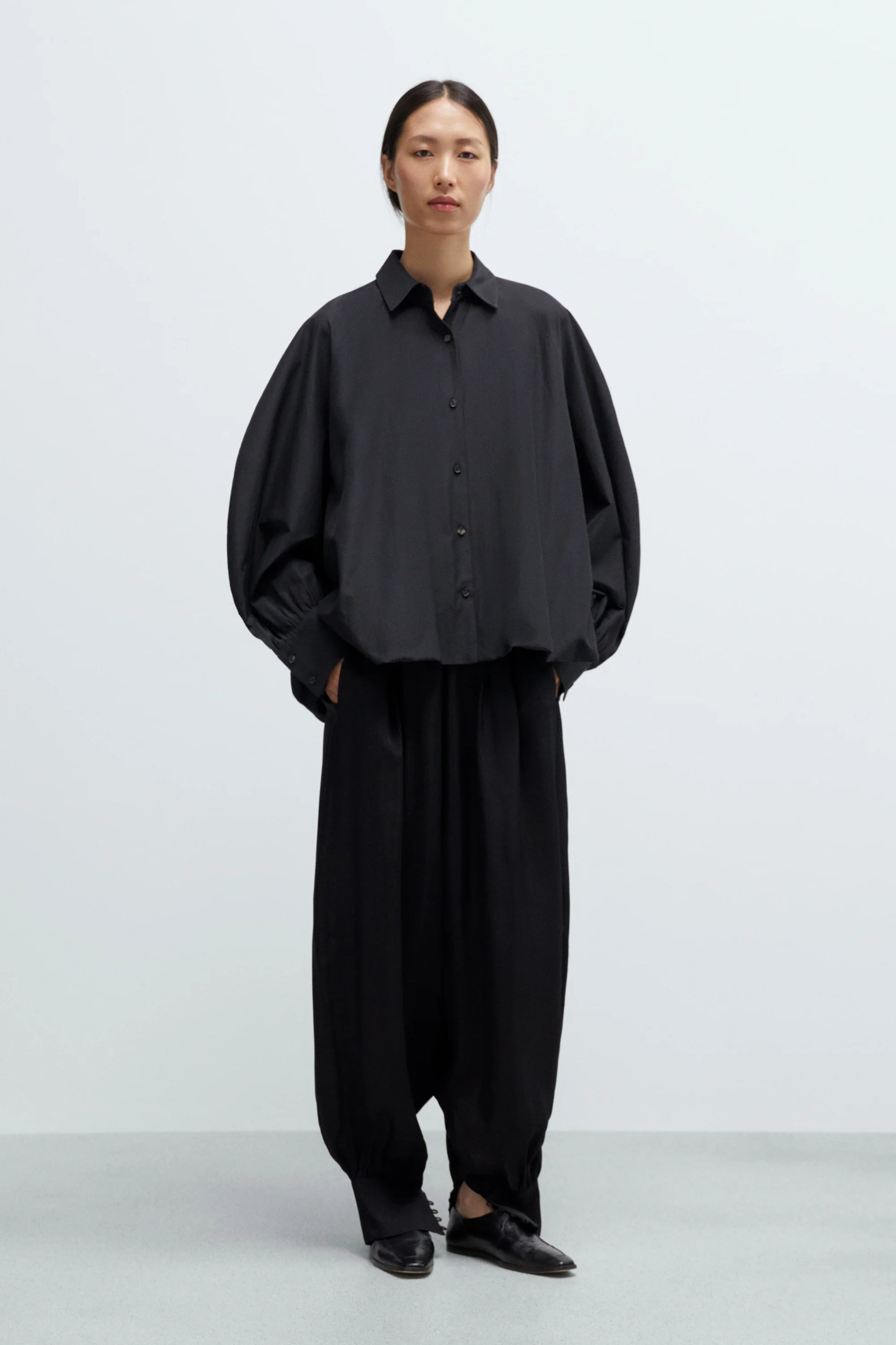 CORDERA - Balloon shirt black