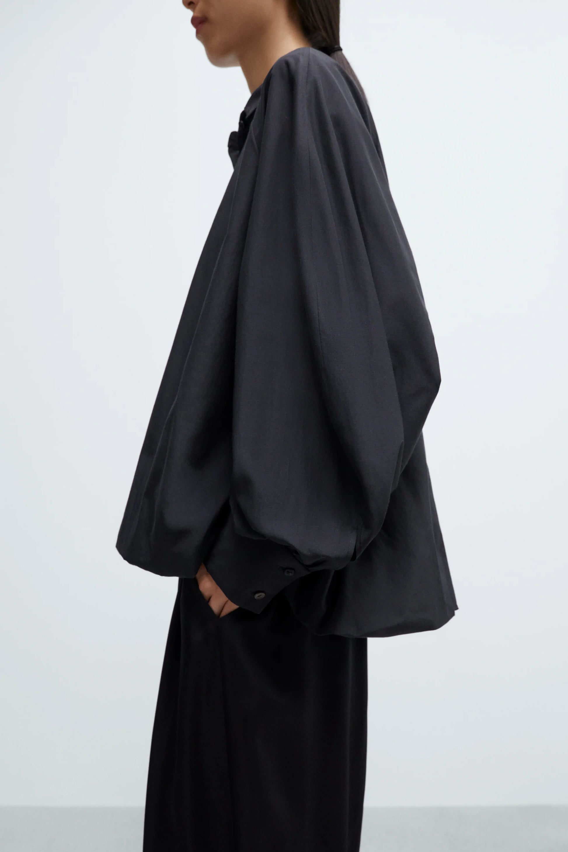 CORDERA - Balloon shirt black