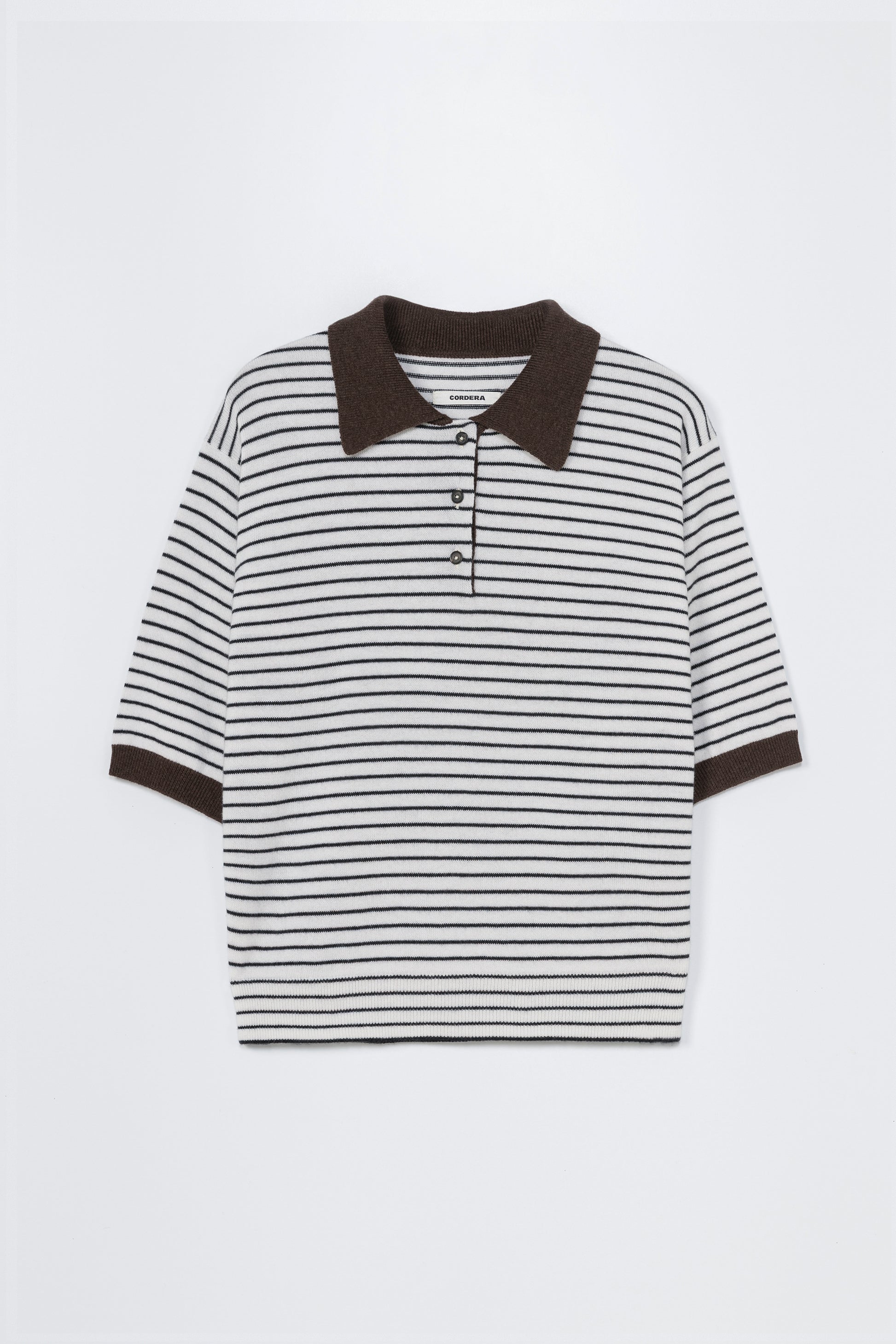 CORDERA - Merino wool striped polo