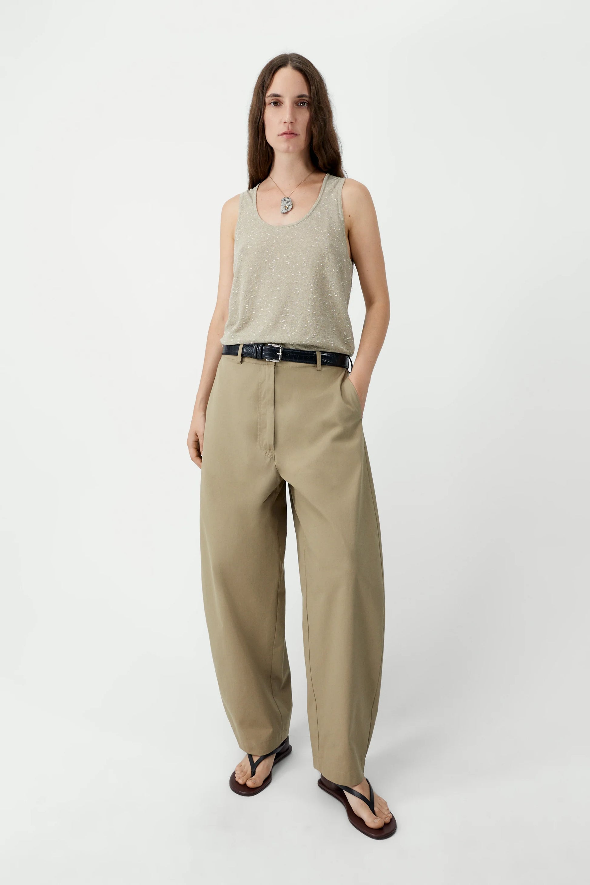 CORDERA - cotton curved pants