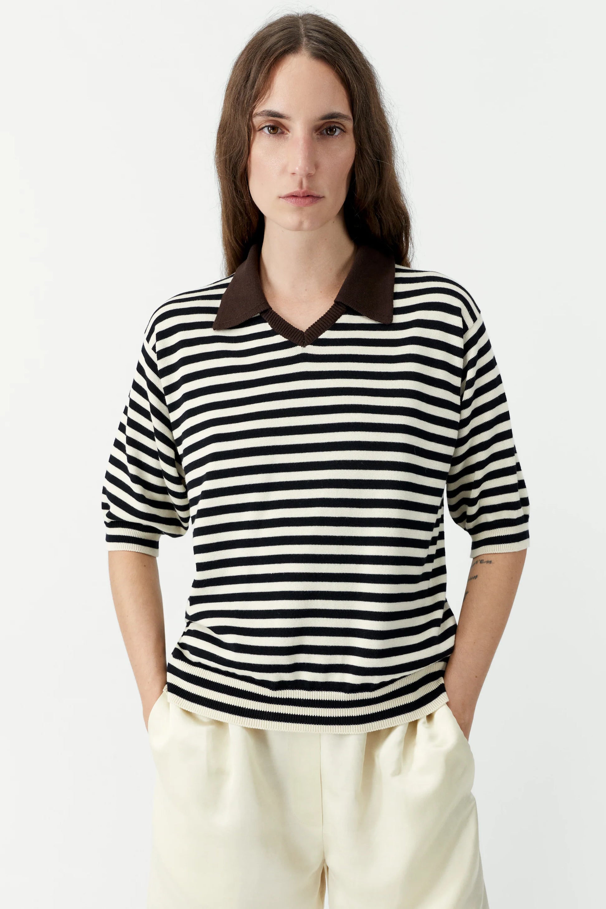 CORDERA - Organic cotton v-neck polo