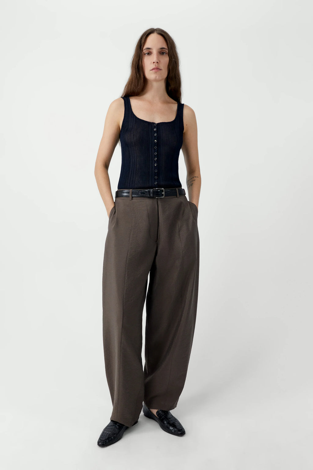 CORDERA - Silk barrel pants
