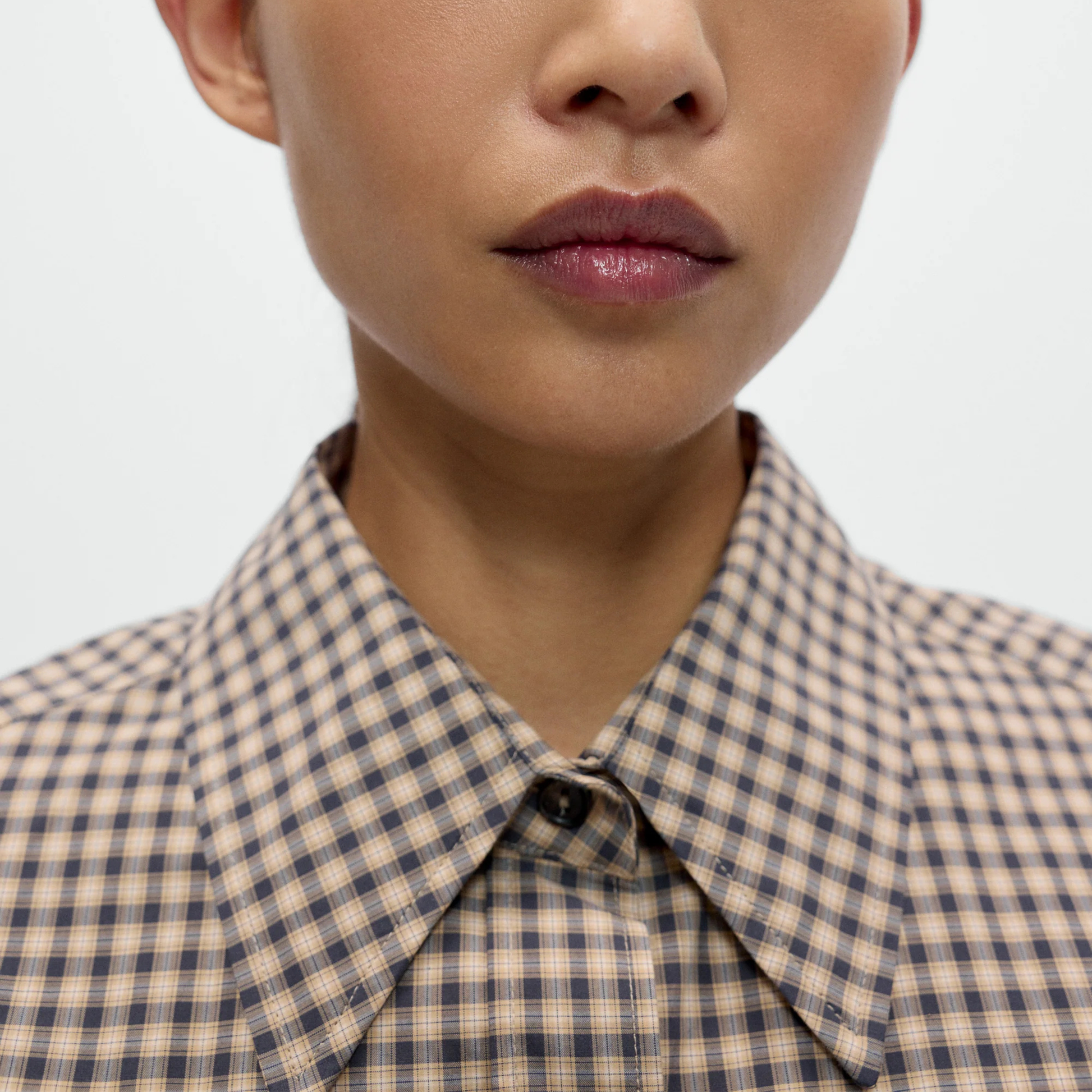 CORDERA - Checked bomber shirt black orange
