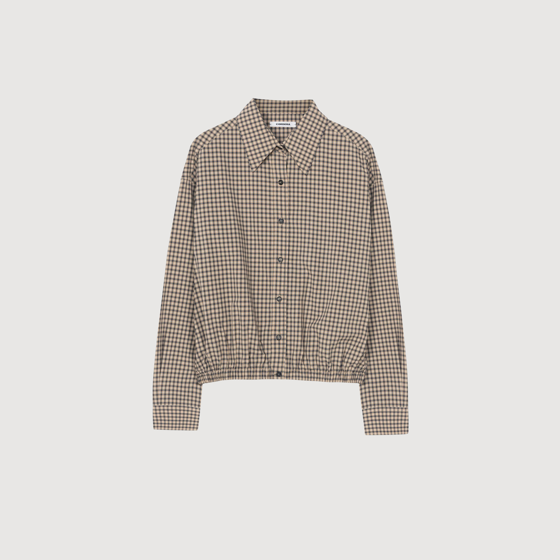 CORDERA - Checked bomber shirt black orange