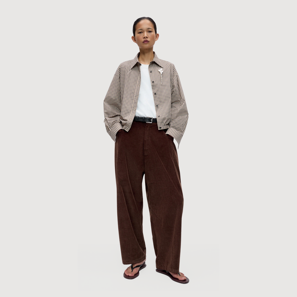 CORDERA - Corduroy baggy pants Brown