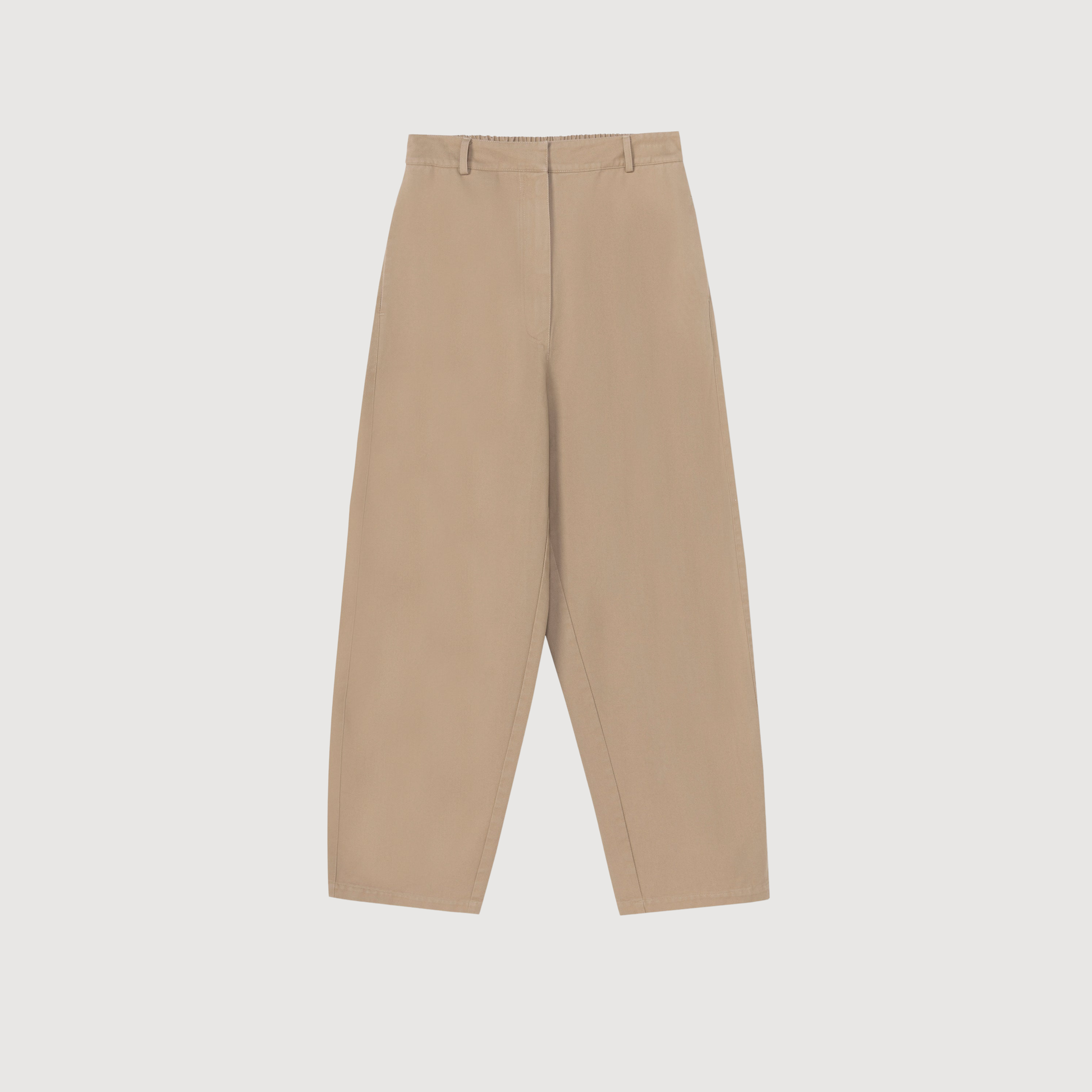 CORDERA - Cotton curved pants Camel