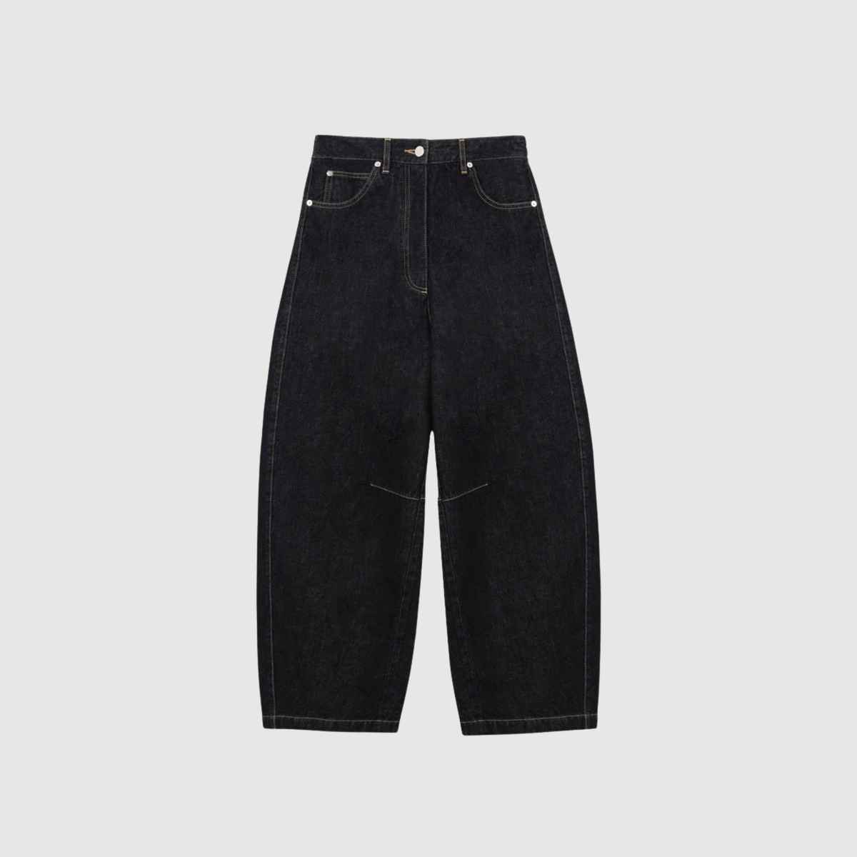 CORDERA - Curved baggy jeans black
