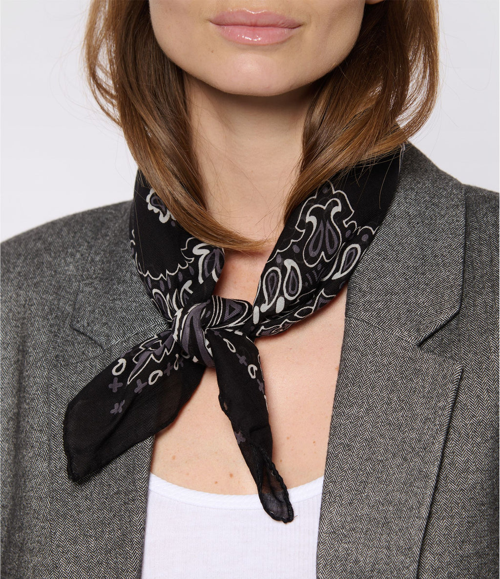 DESTIN - Foulard bandana 59*59 black
