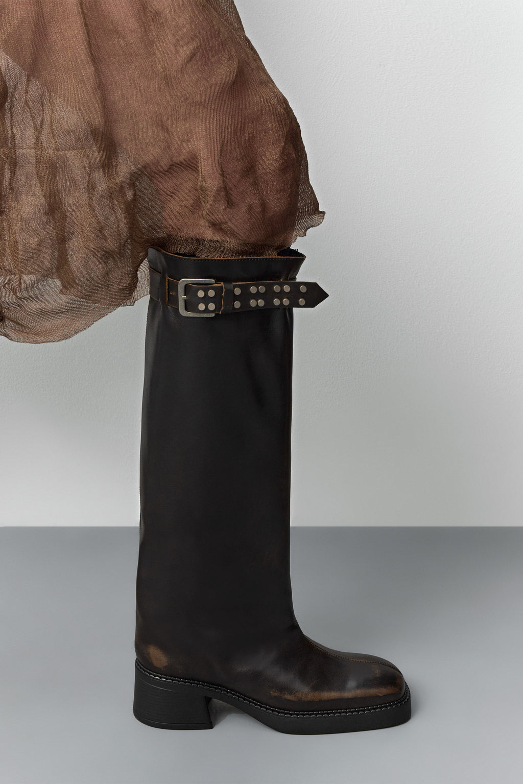 MIISTA - Kristel boots brown brush off leather