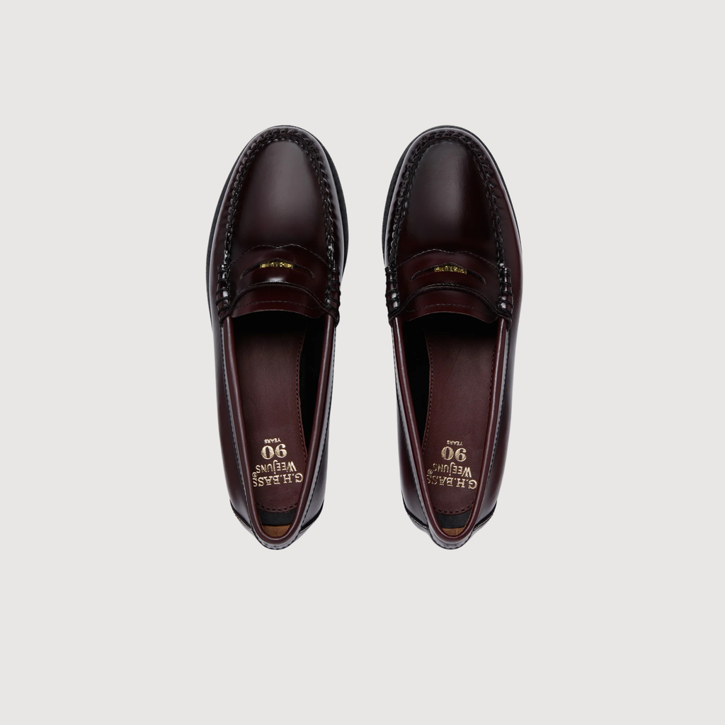 GH BASS - Weejuns Anniversary Penny Loafers Wine Leather