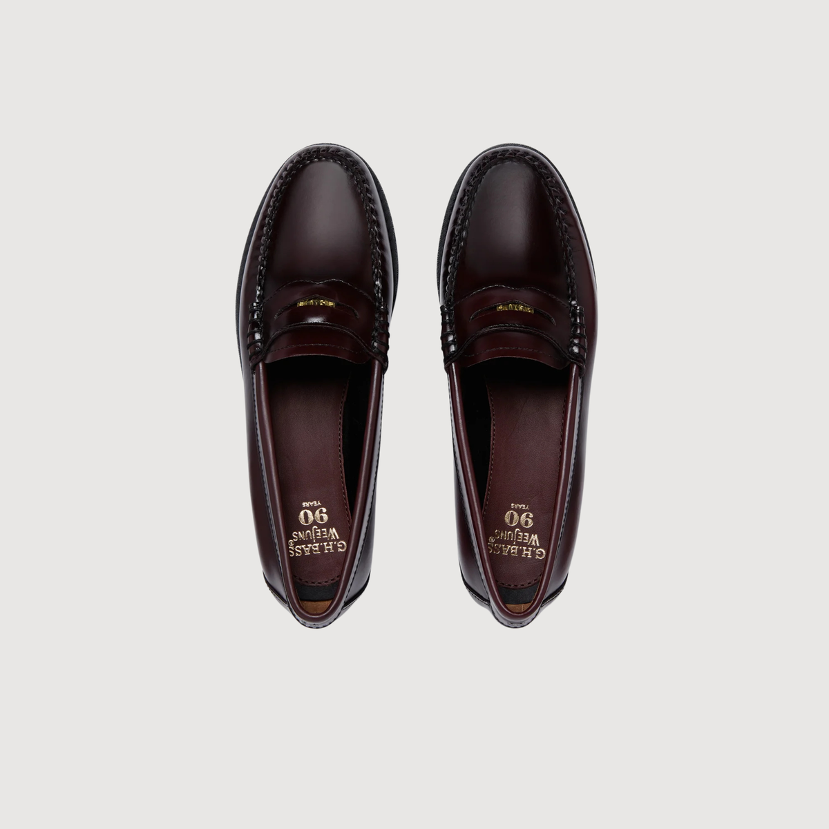GH BASS - Weejuns Anniversary Penny Loafers Wine Leather