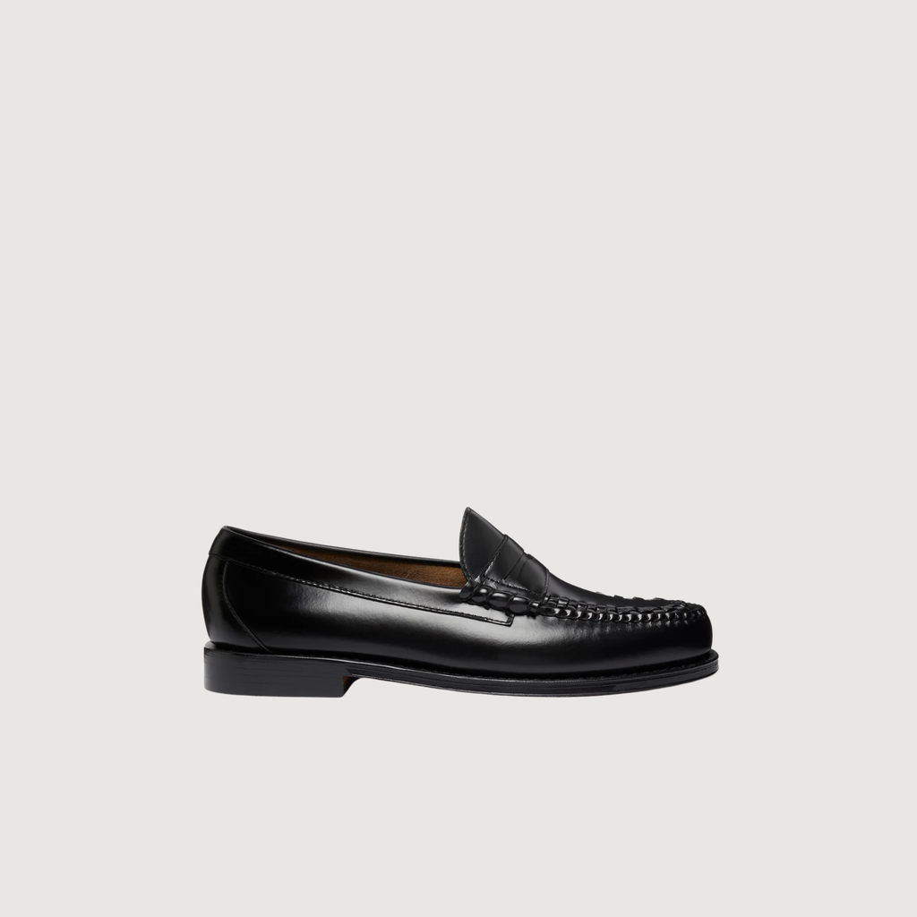 GH BASS - Weejuns Larson Weave Loafers Black Leather