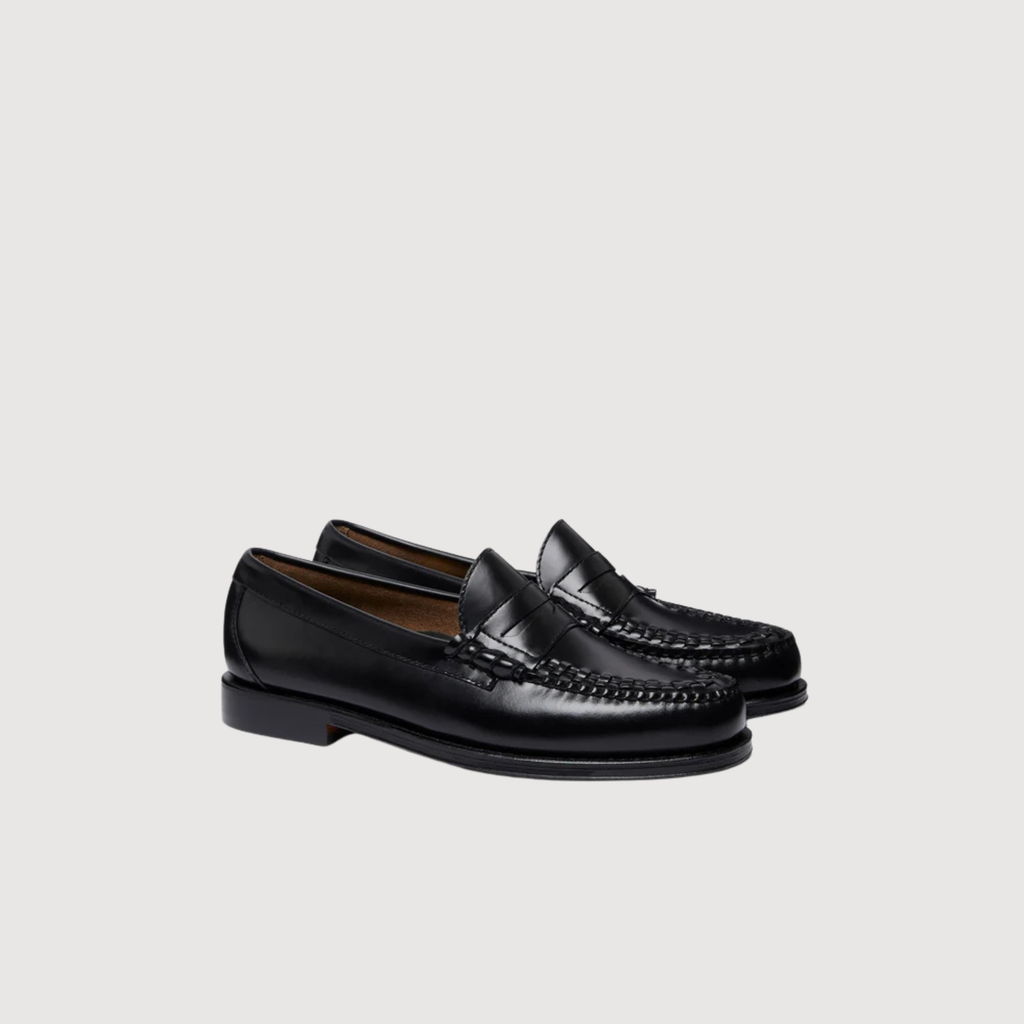 GH BASS - Weejuns Larson Weave Loafers Black Leather