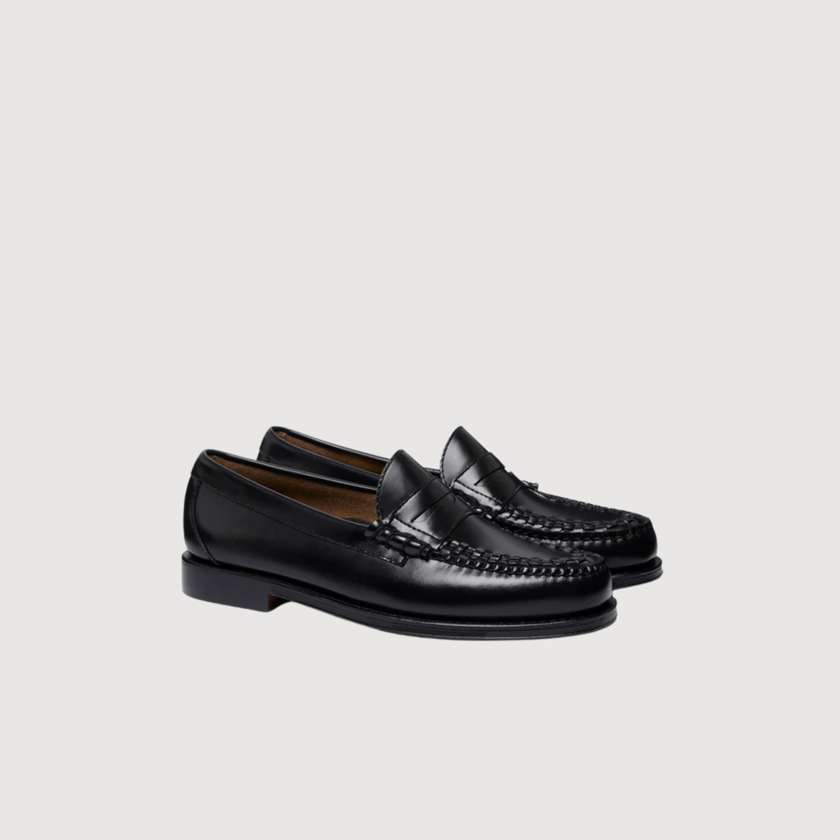 GH BASS - Weejuns Larson Weave Loafers Black Leather