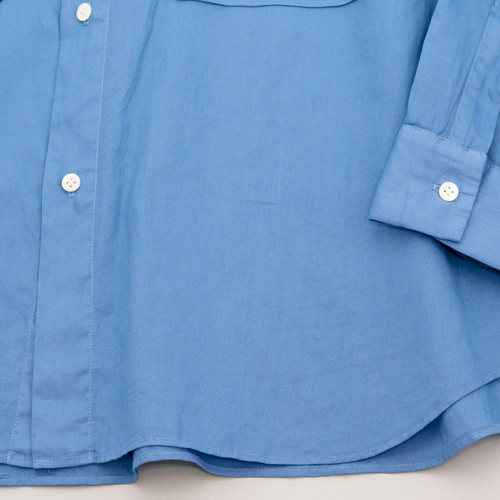 STILL BY HAND - Garment dye over-shirt sky blue Sho5261os