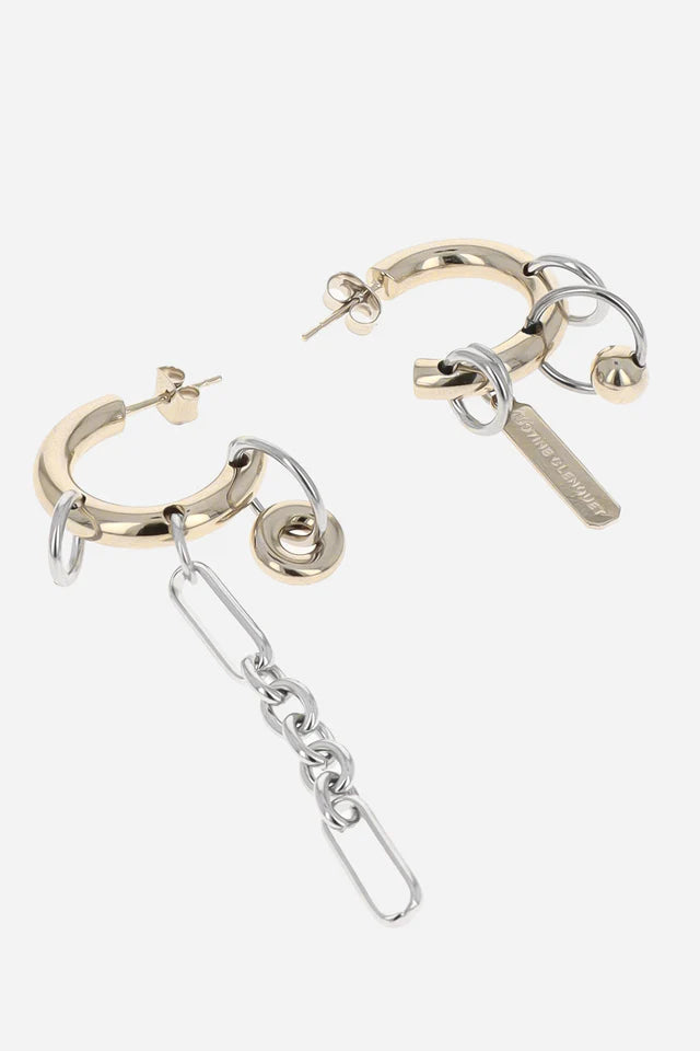 JUSTINE CLENQUET - iris earrings gold et palladium