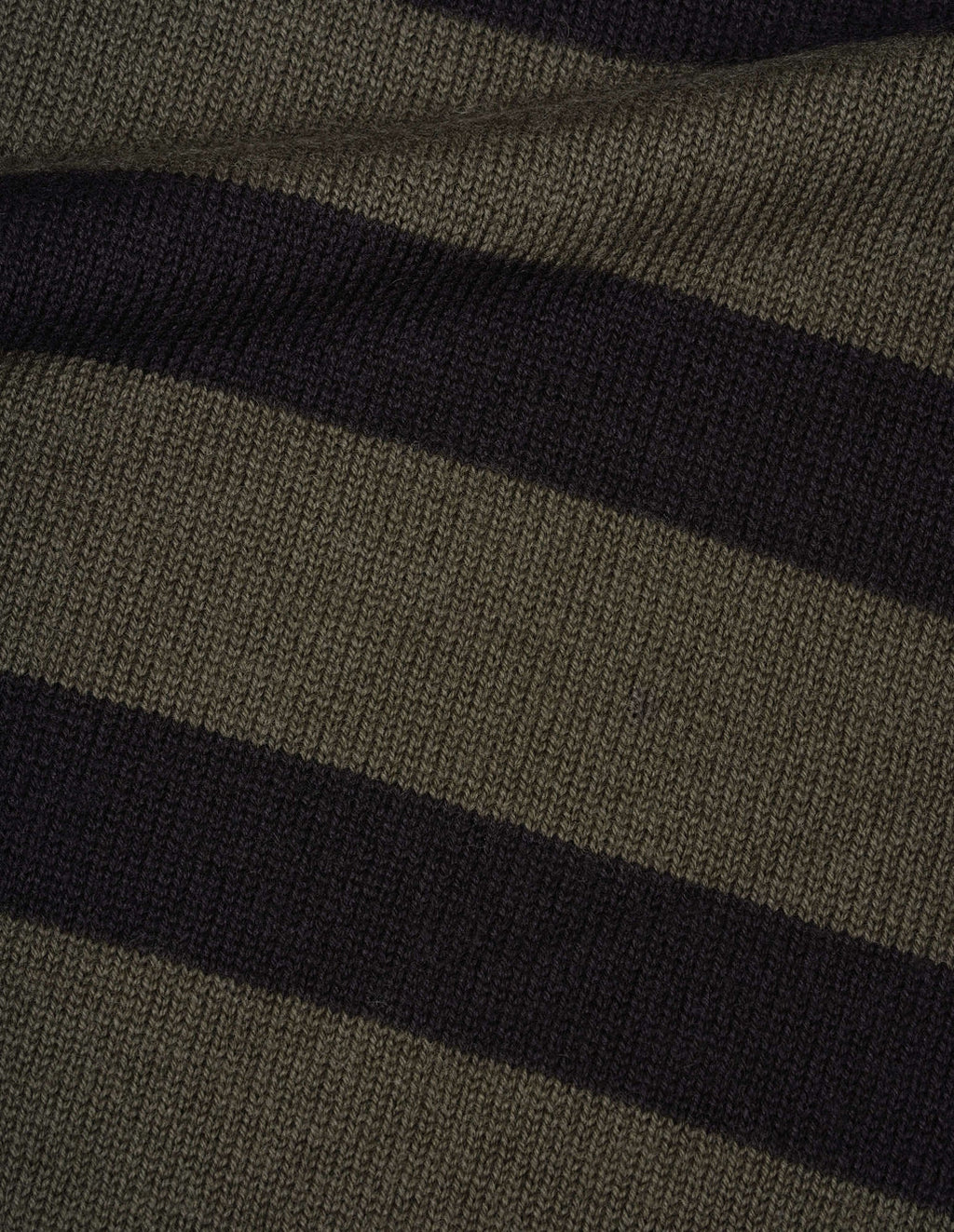 MHL. - Graphic striped crew virgin wool green black