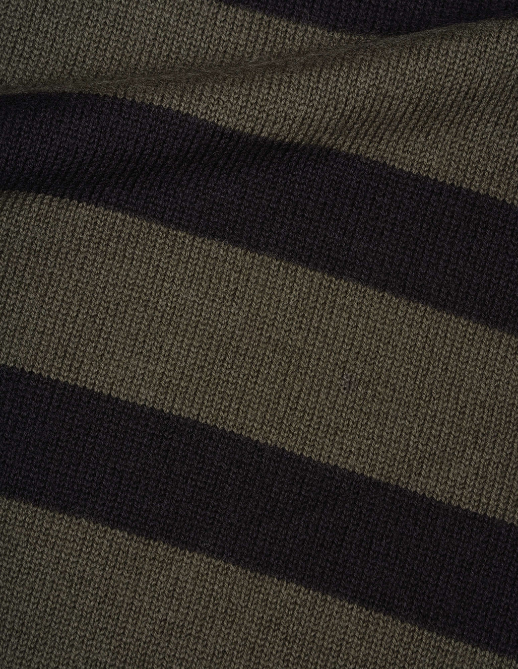 MHL. - Graphic striped crew virgin wool green black