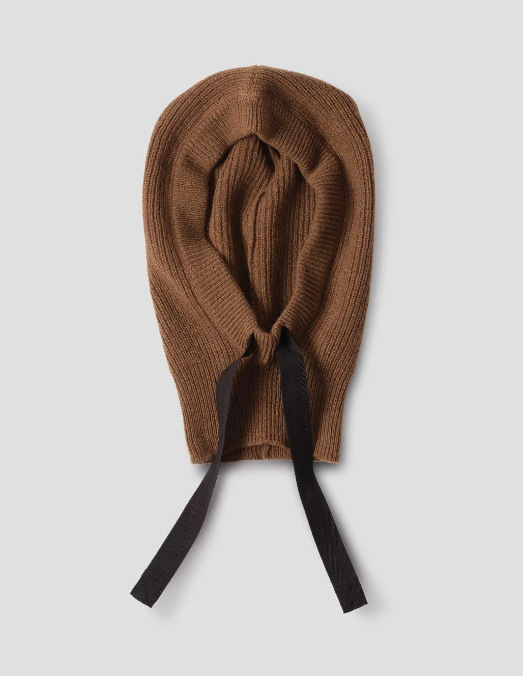MHL. - Knitted hood lambswool conker