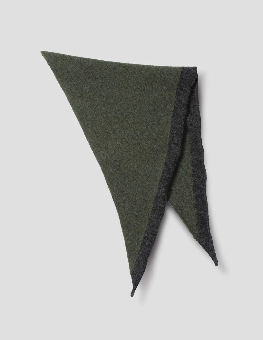 MHL. - Tipped scout scarf lambswool green charcoal