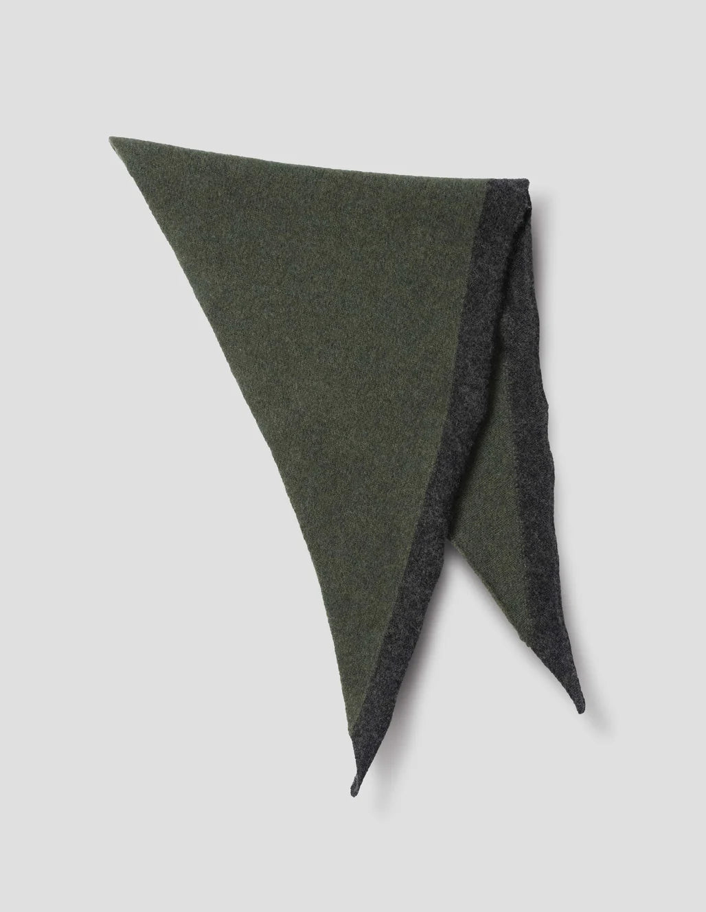 MHL. - Tipped scout scarf lambswool green charcoal