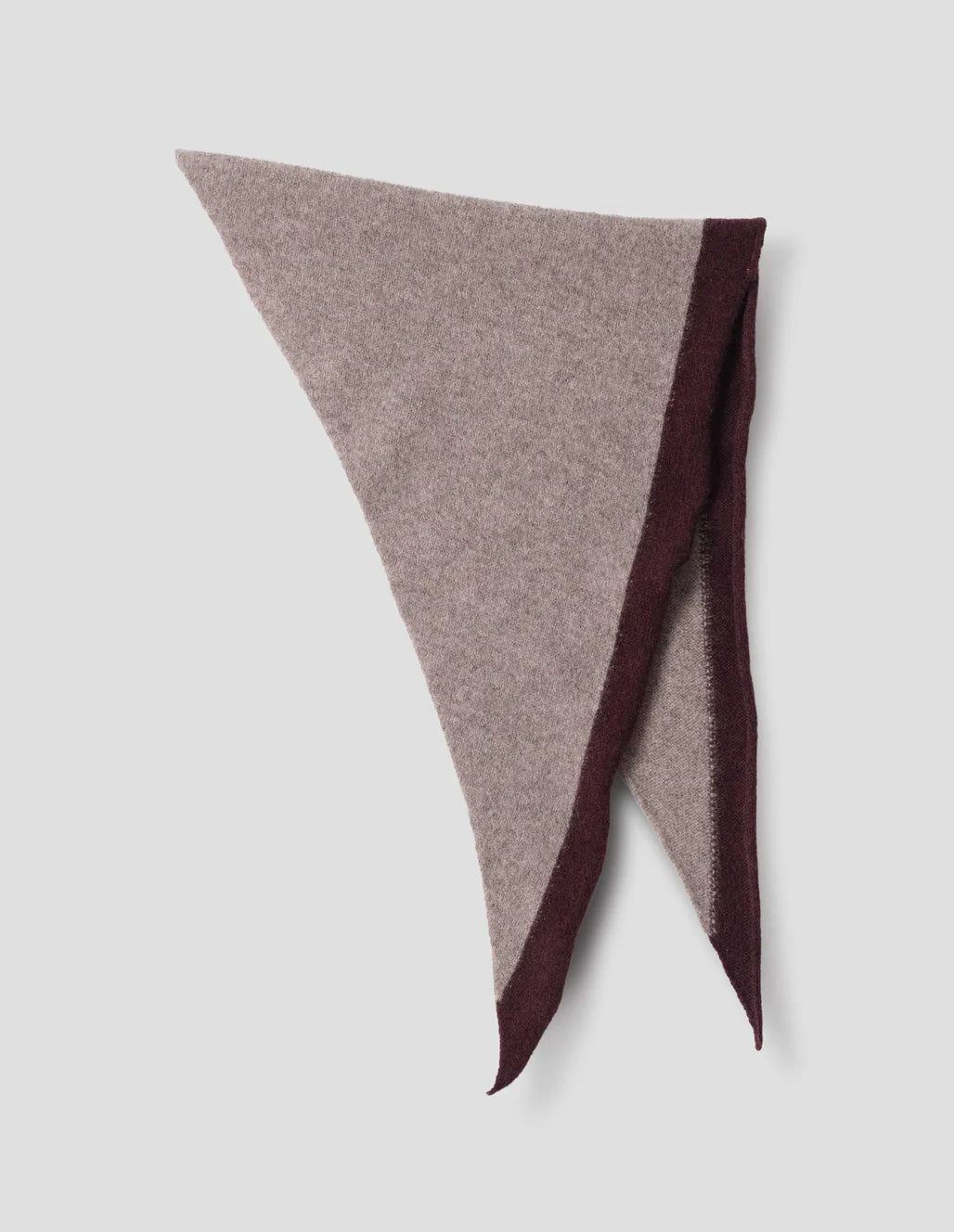 MHL. - Tipped scout scarf lambswool pebble mahogany
