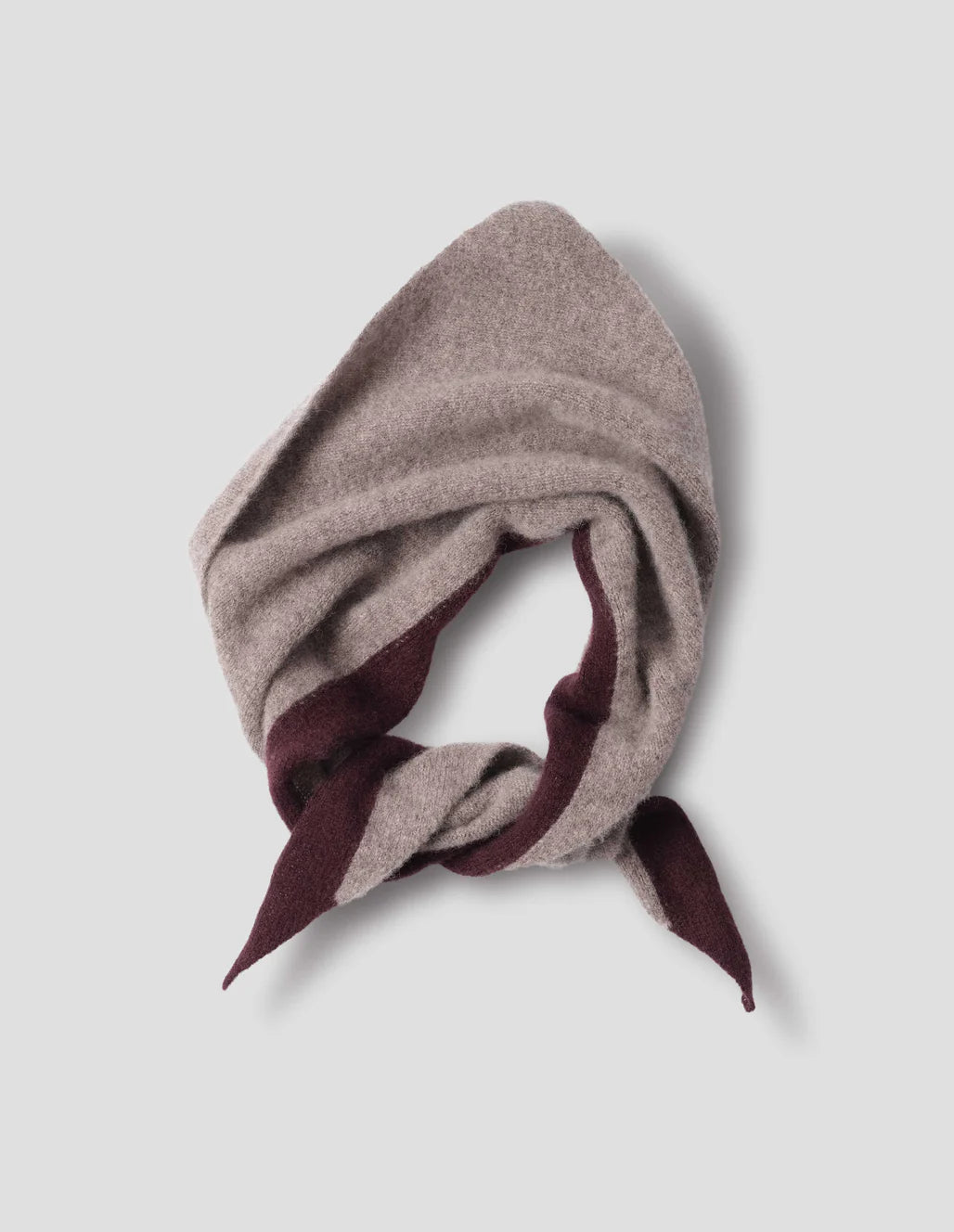 MHL. - Tipped scout scarf lambswool pebble mahogany