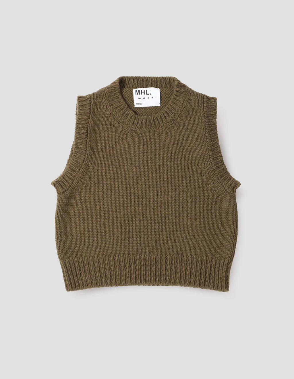 MHL. - Chunky crew neck slipover british merino thicket