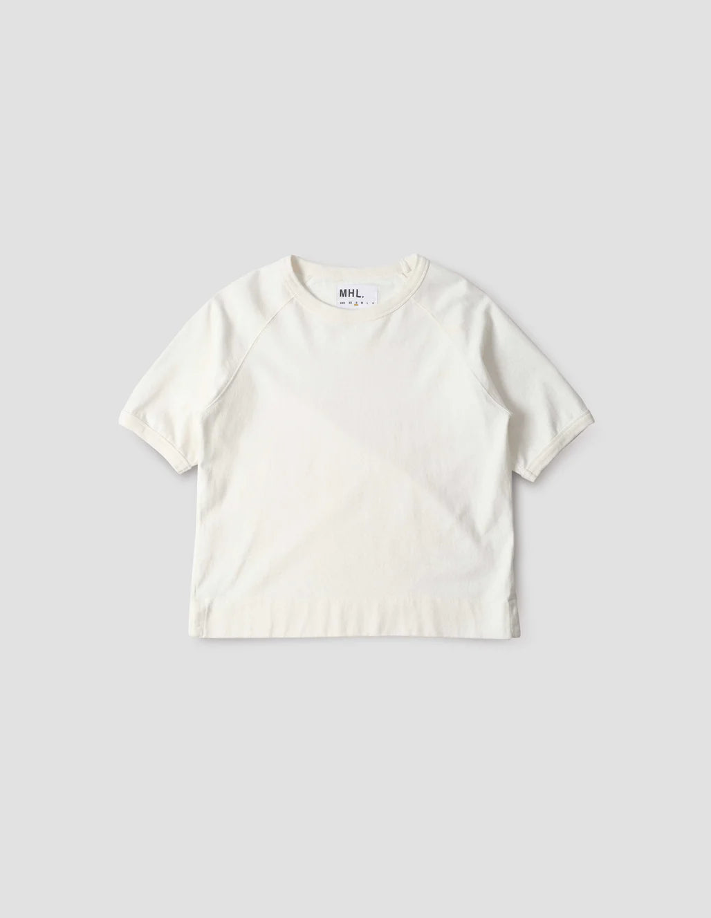 MHL. - Raglan gym top textured dry jersey white