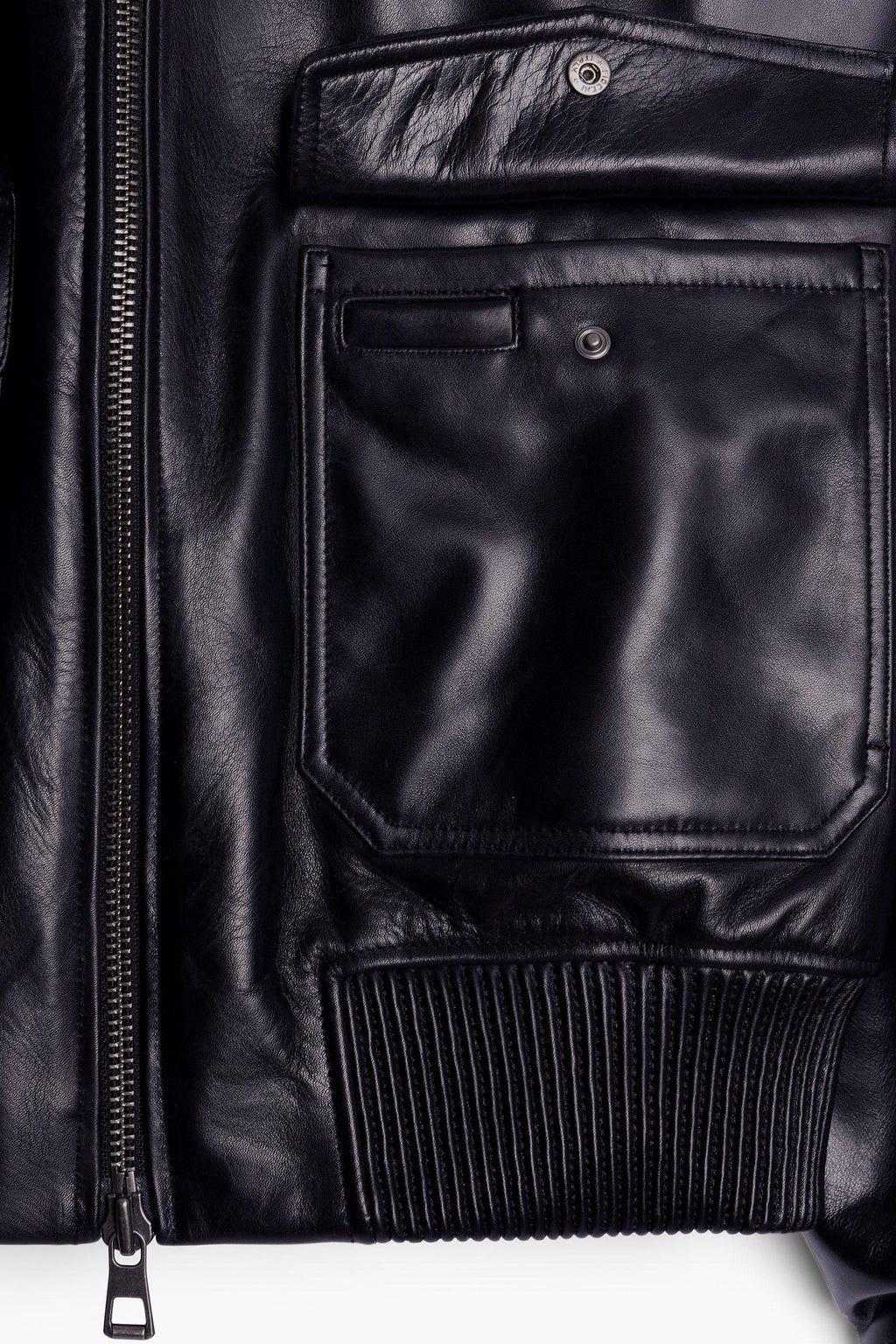 MUSEUM GARMENTS - Flight Jacket leather black