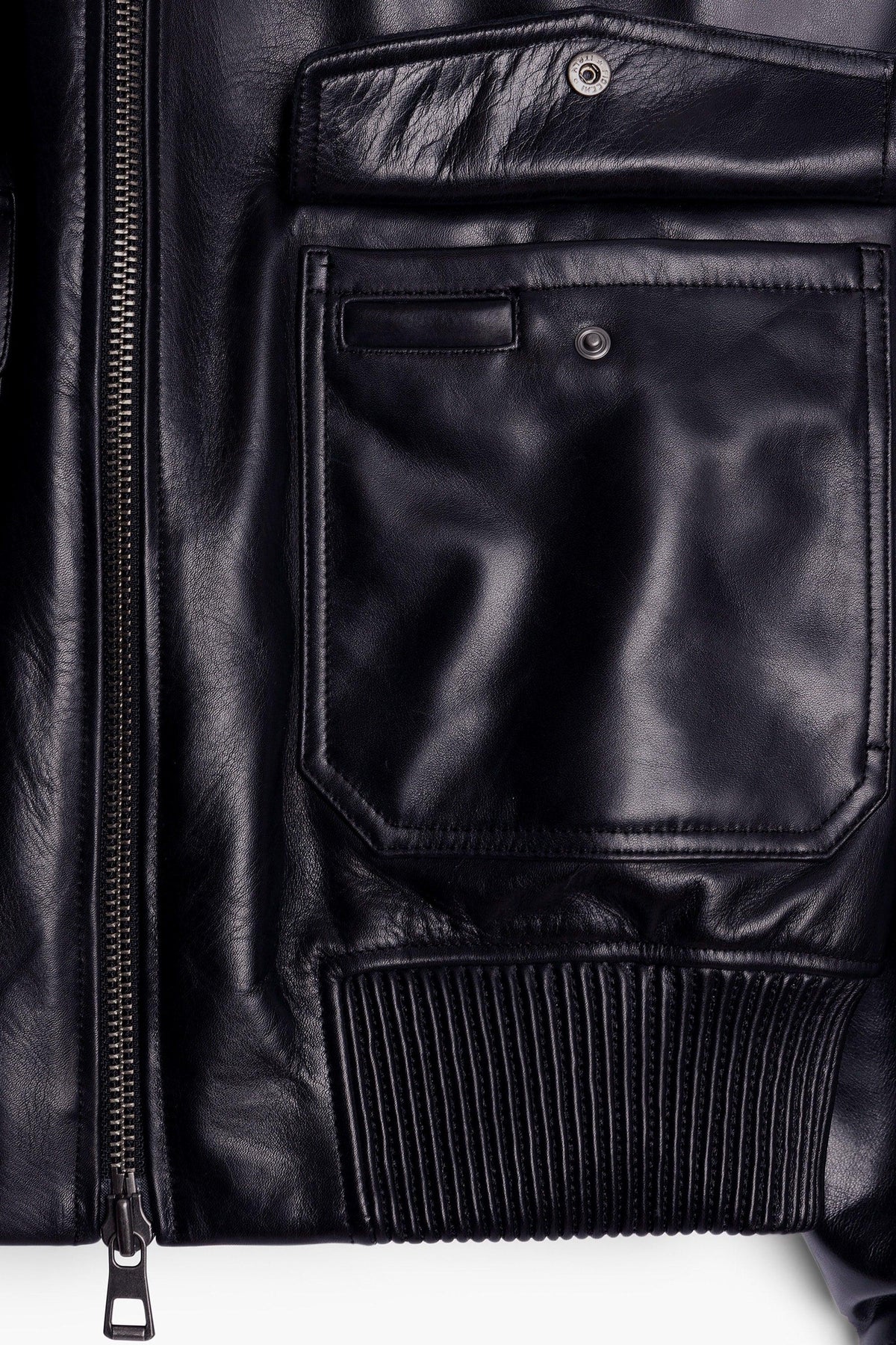 MUSEUM GARMENTS - Flight Jacket leather black