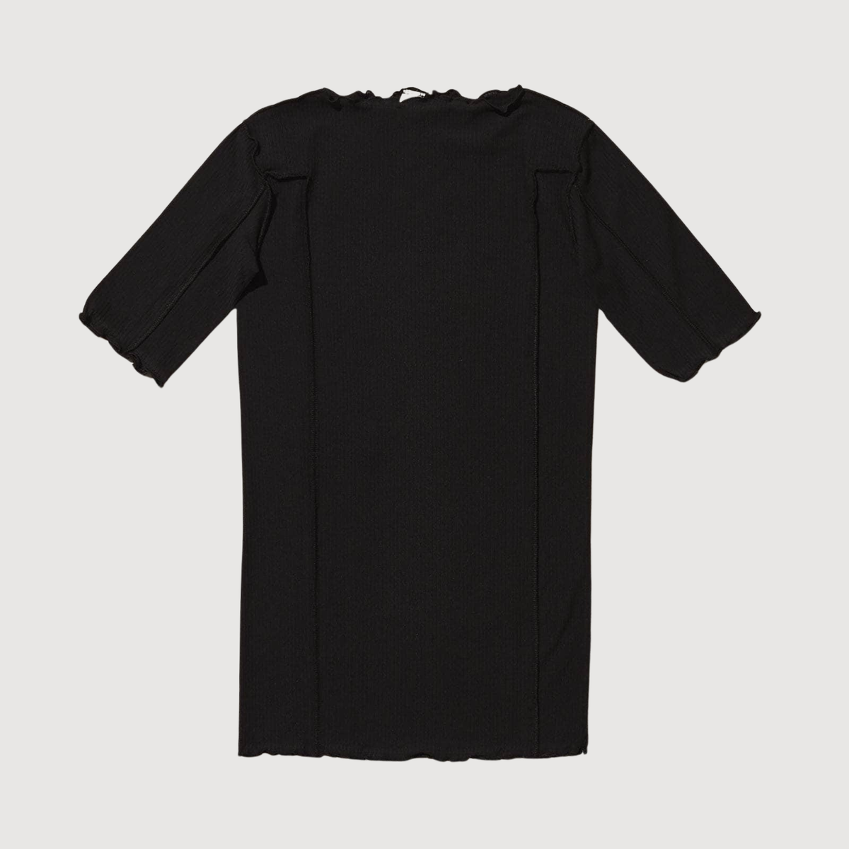 BASERANGE - Omato 3/4 cotton rib Black
