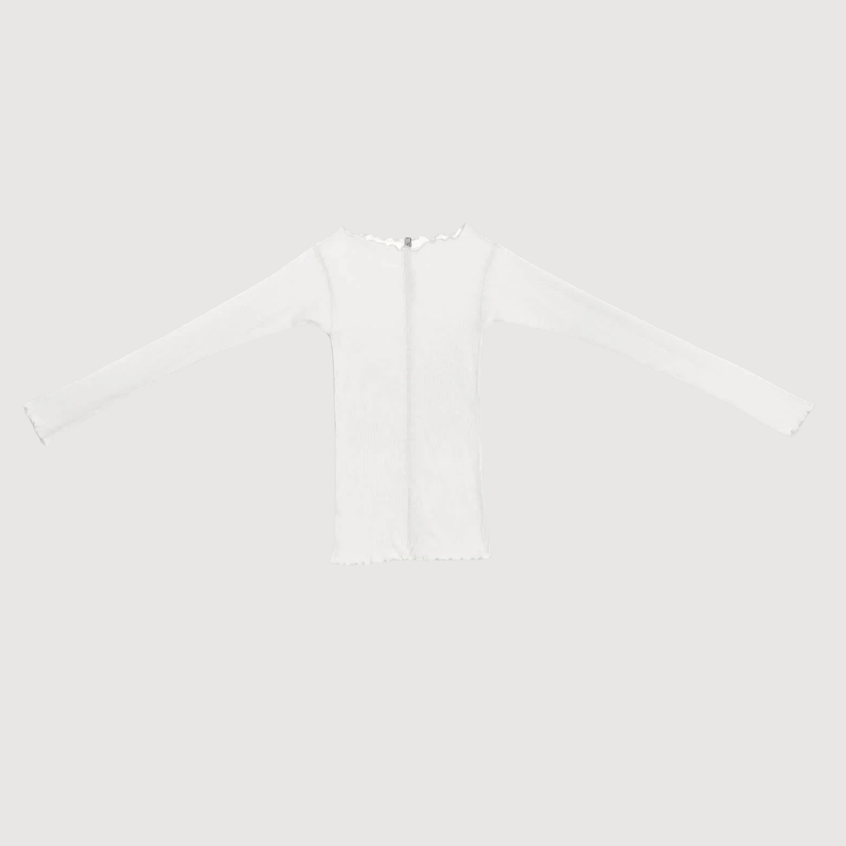 BASERANGE - Pama long sleeve cotton rib Off white
